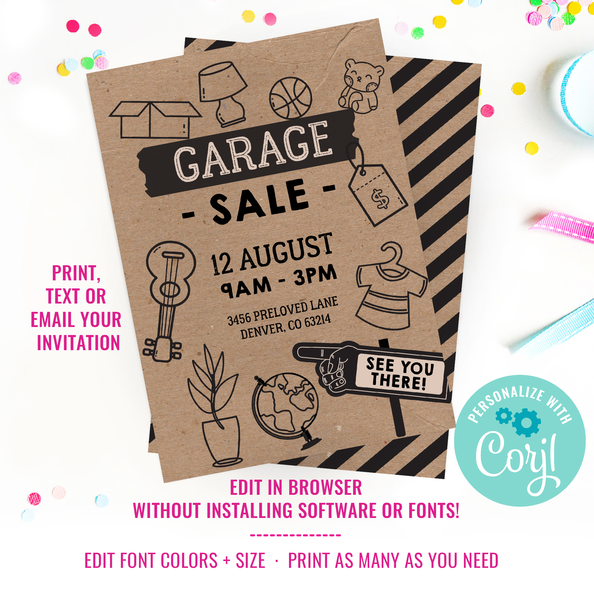 Garage Sale Invitation Flyer design preview