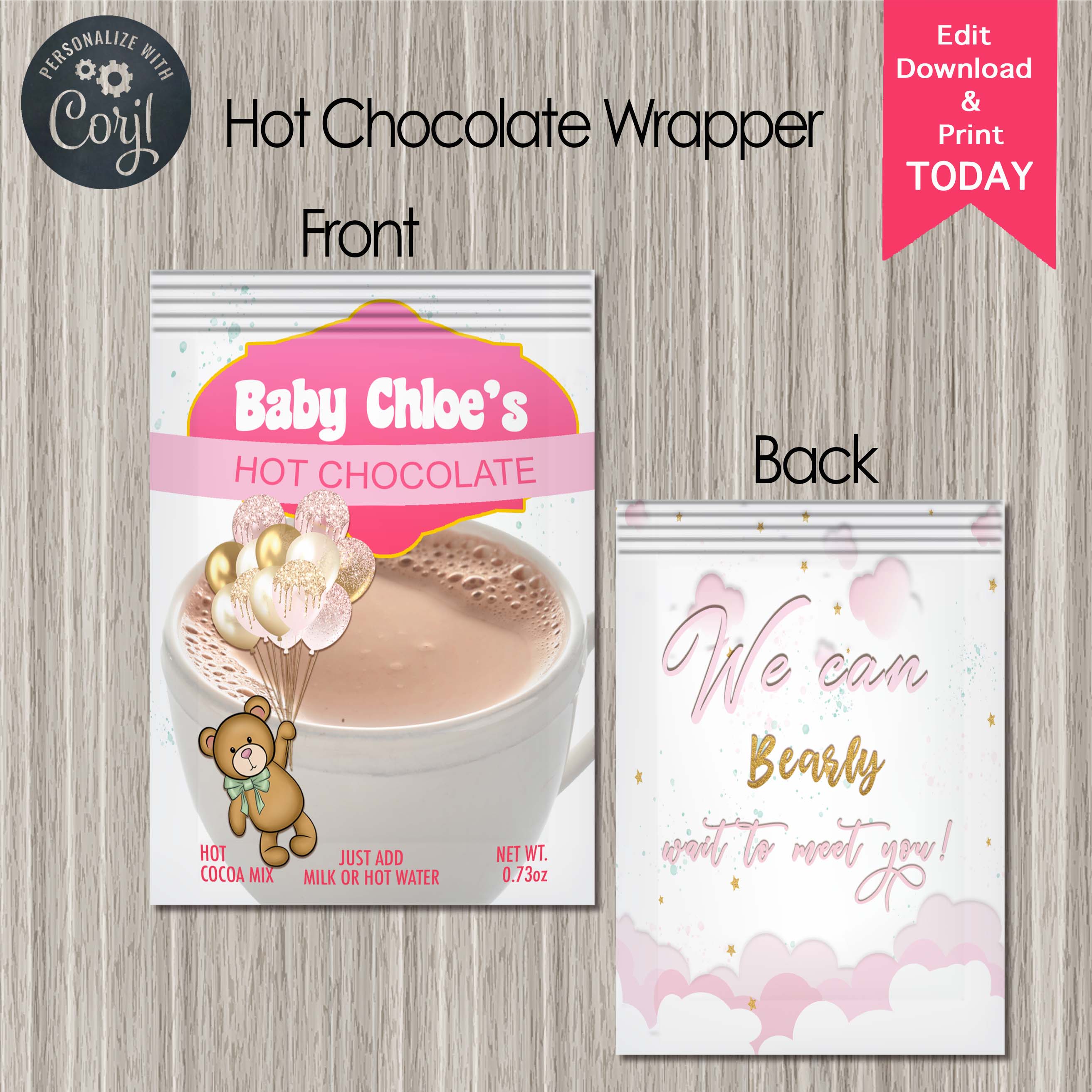Bearly Wait Hot Chocolate design preview
