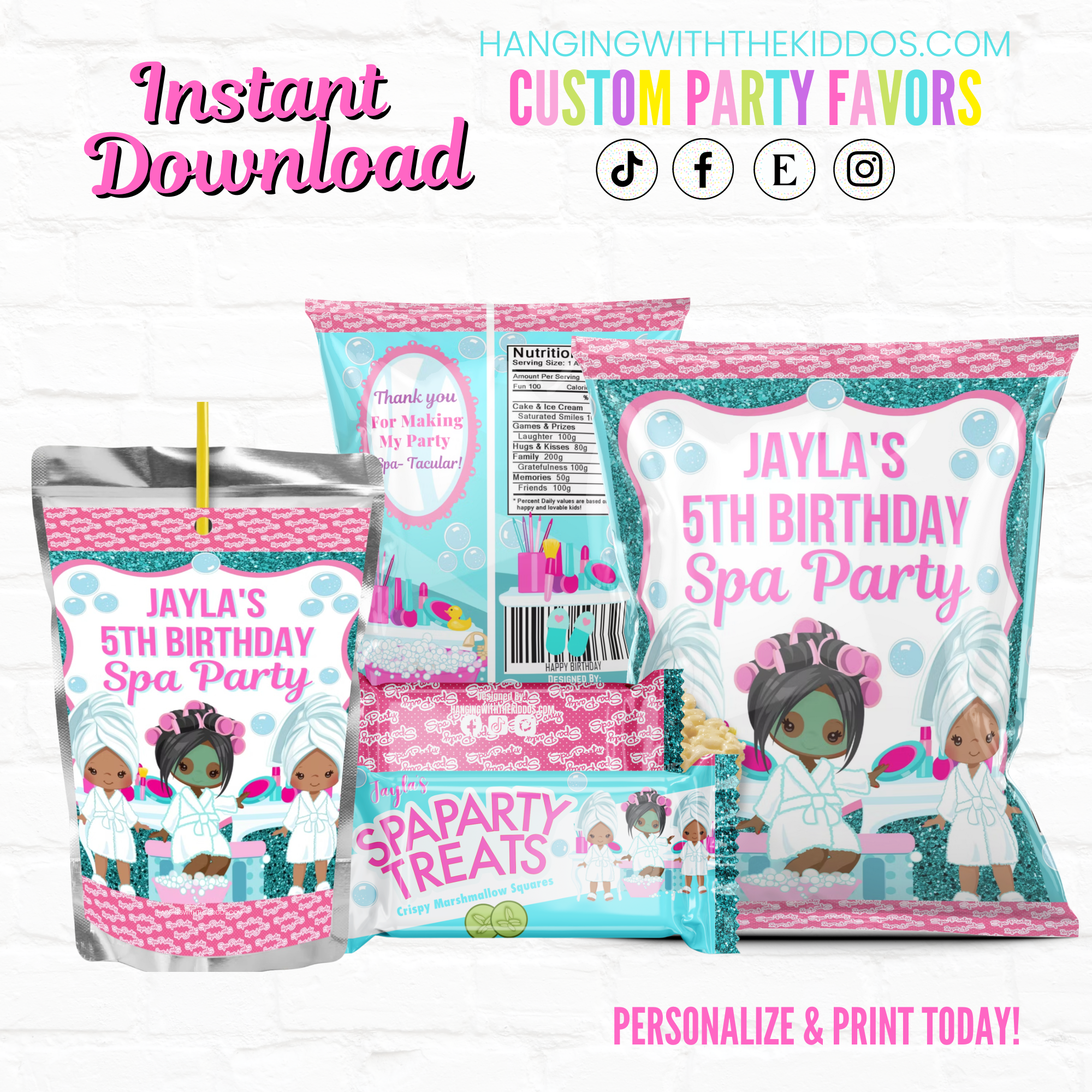 Spa Party Package Group 1 design preview