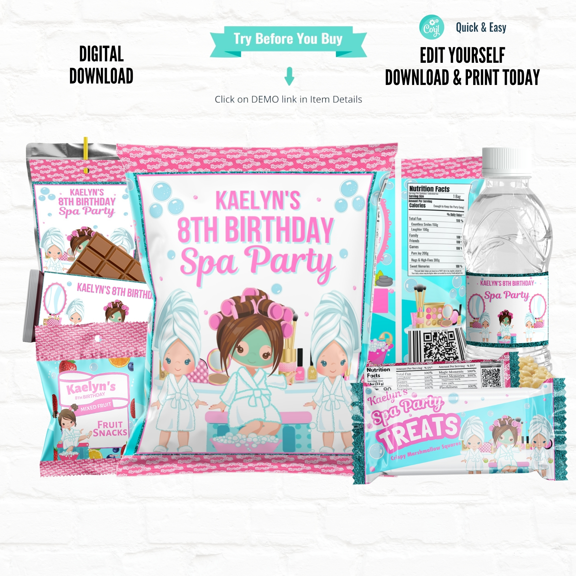 Spa Party  Large Bundle 02 design preview