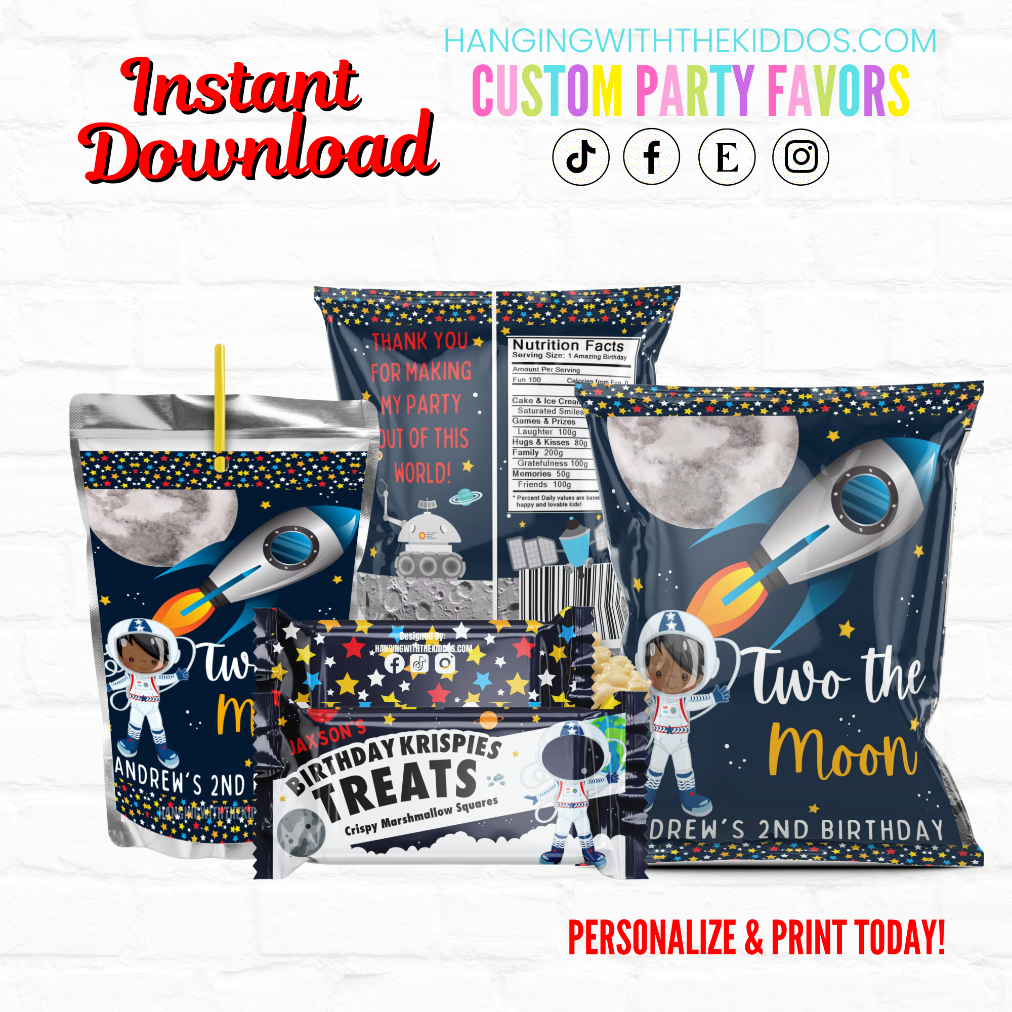 Two the Moon Birthday Package 2 design preview