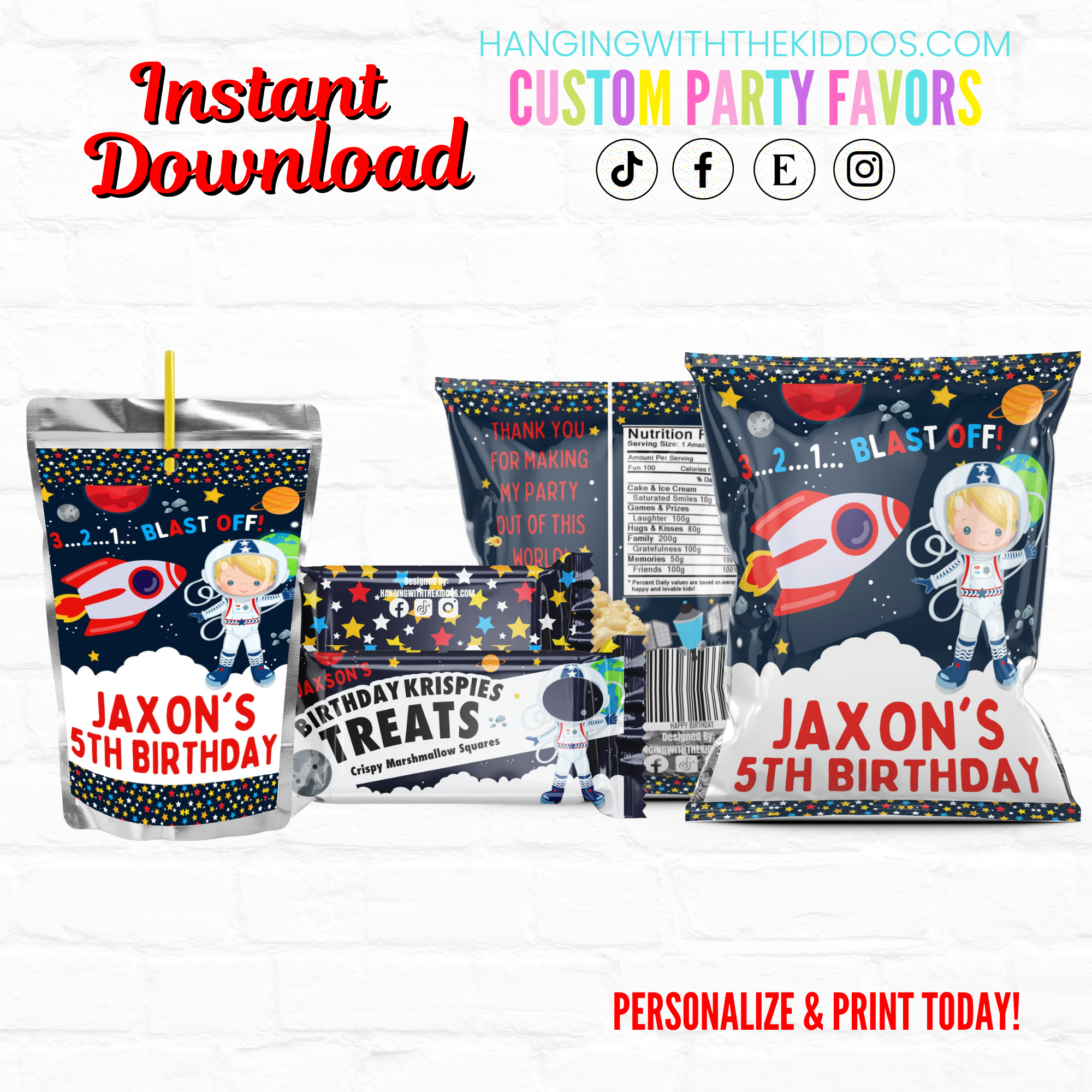 space boy 2 Party package 03 design preview