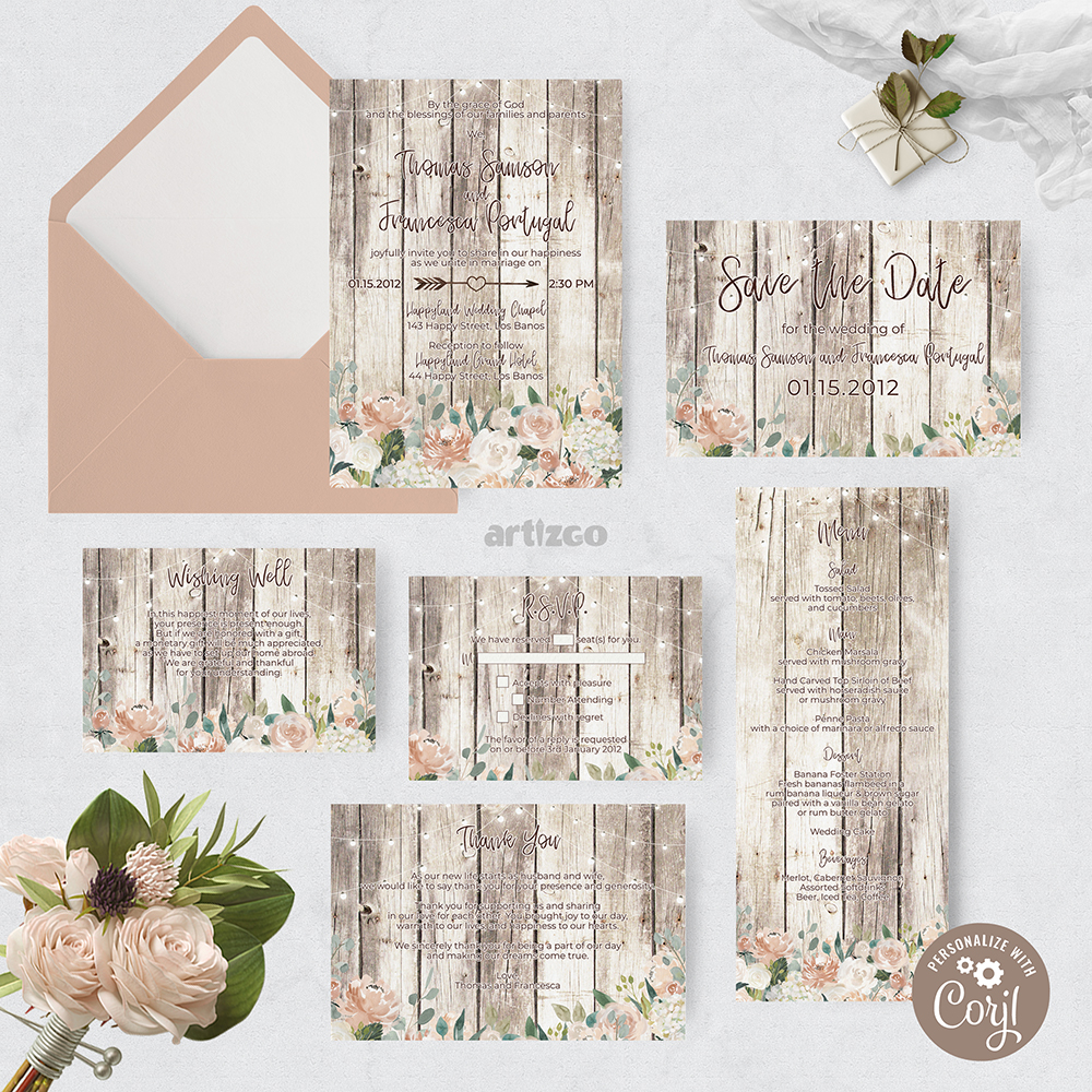 TVW146 Rustic Bohemian Wedding Bundle design preview