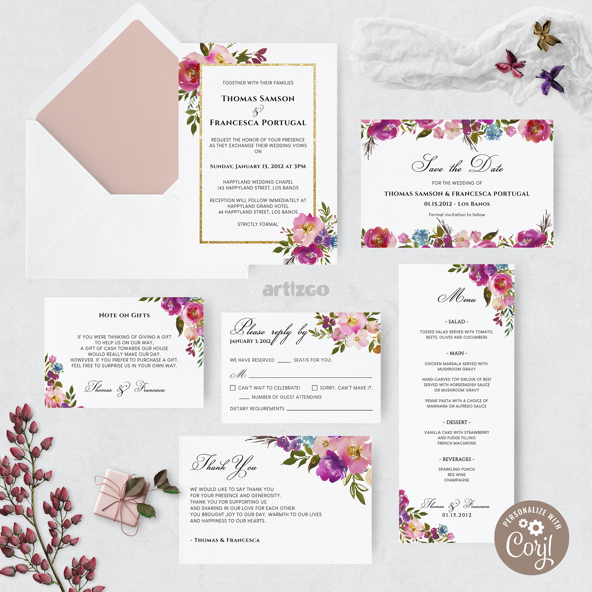 TVW199 Spring Lush Floral Wedding Bundle design preview