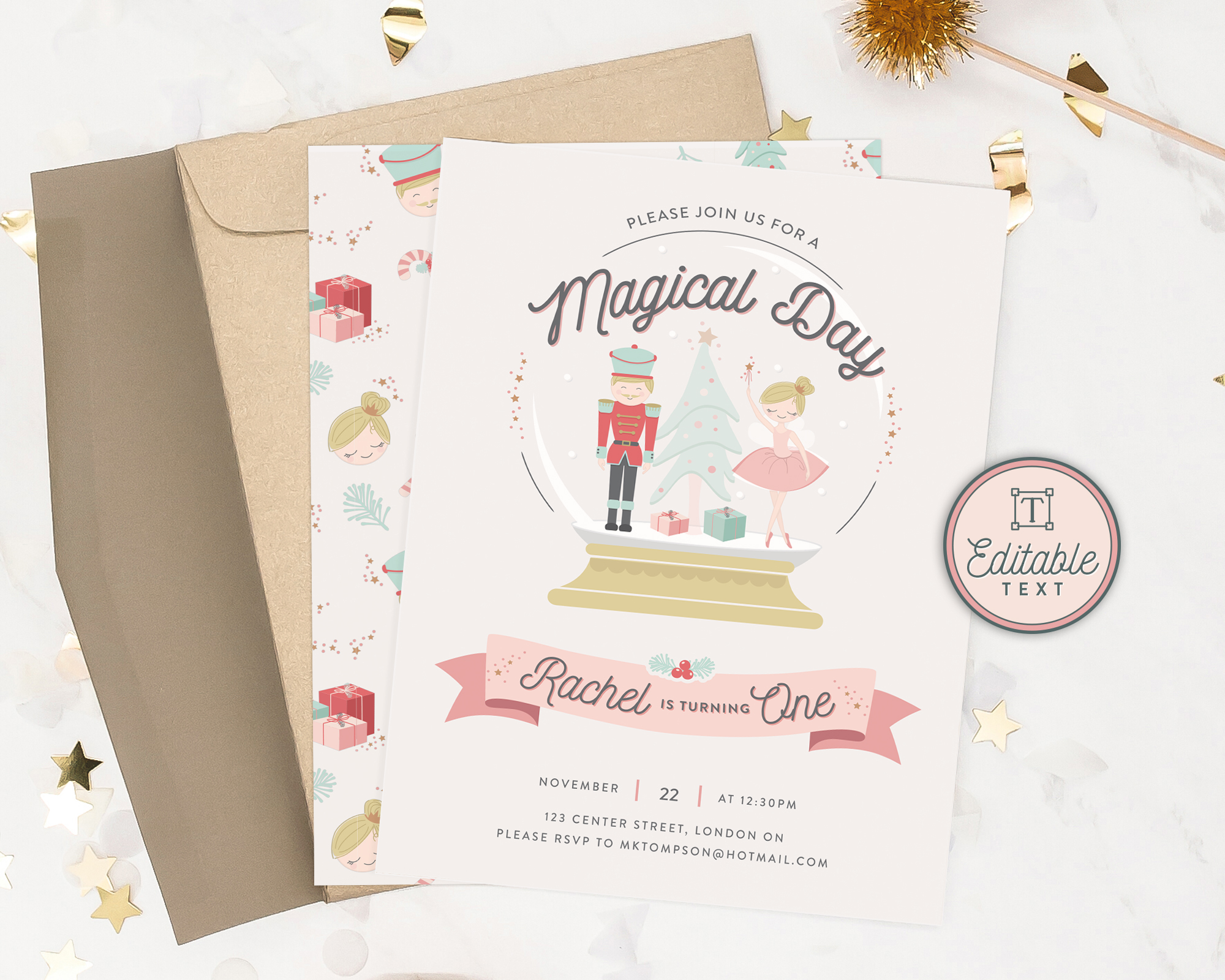 Sugar Plum Fairy Invite design preview