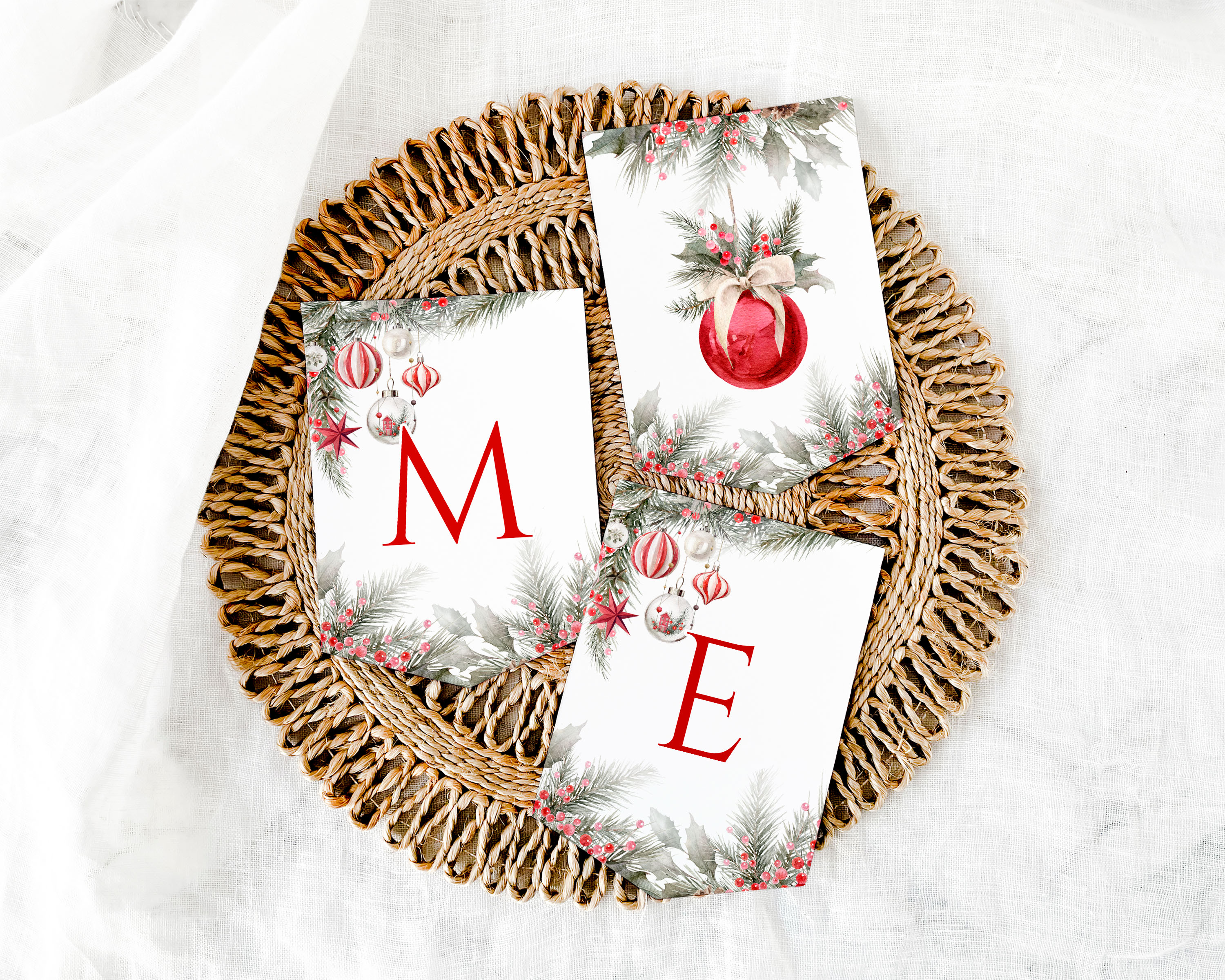 Red Ornaments Banner design preview