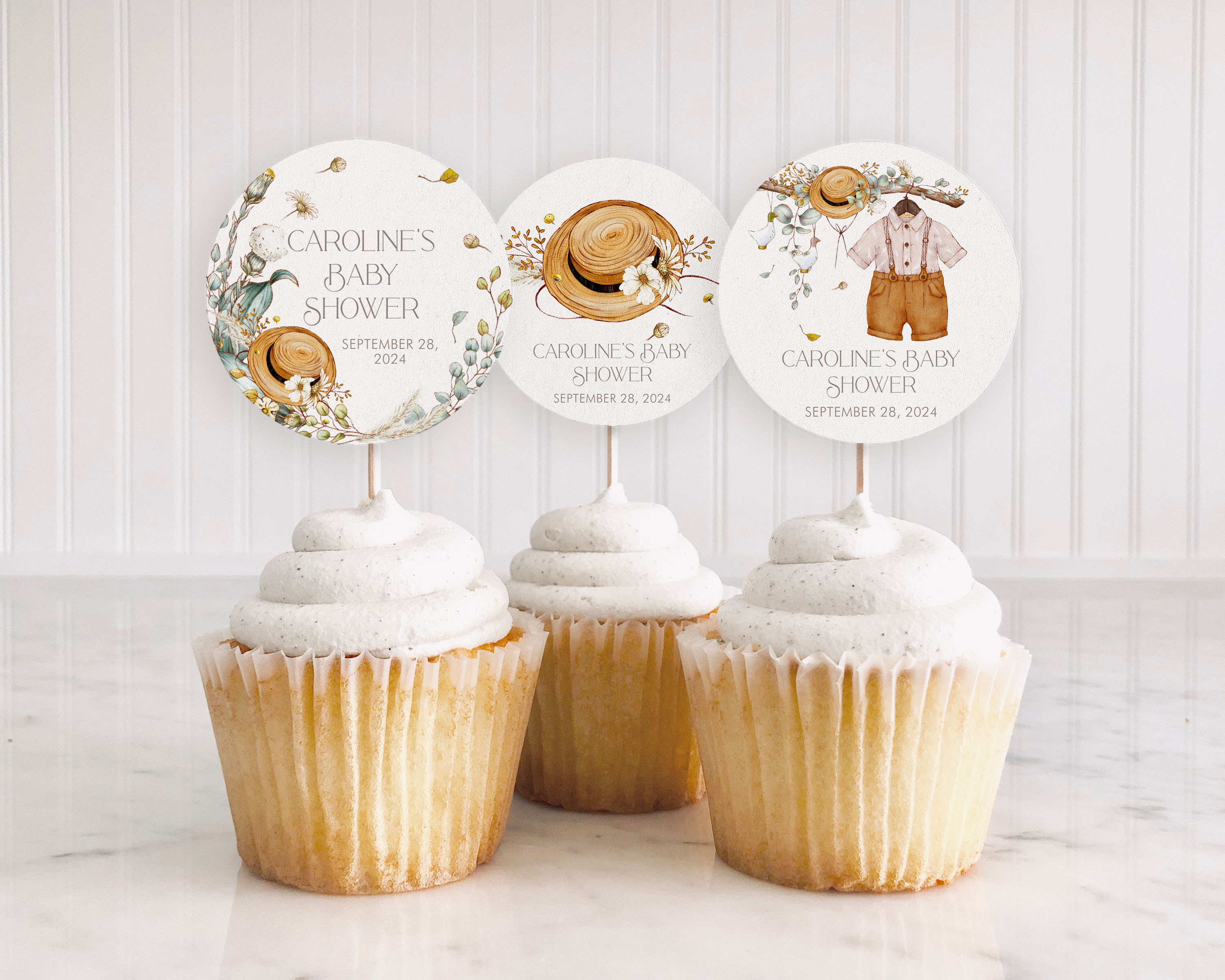 Storybook Cupcake Toppers- Baby Boy design preview