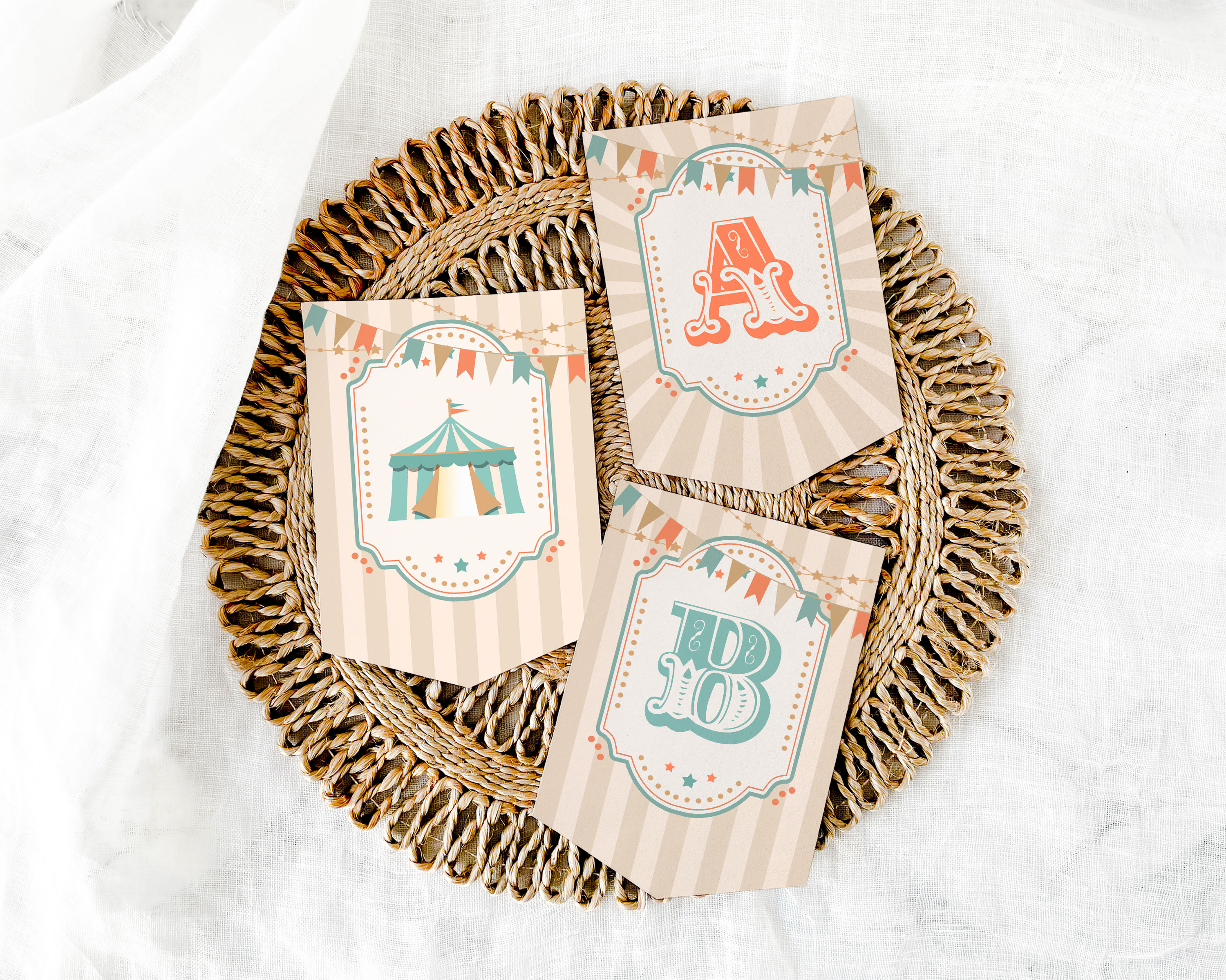 Boho Circus Banner design preview