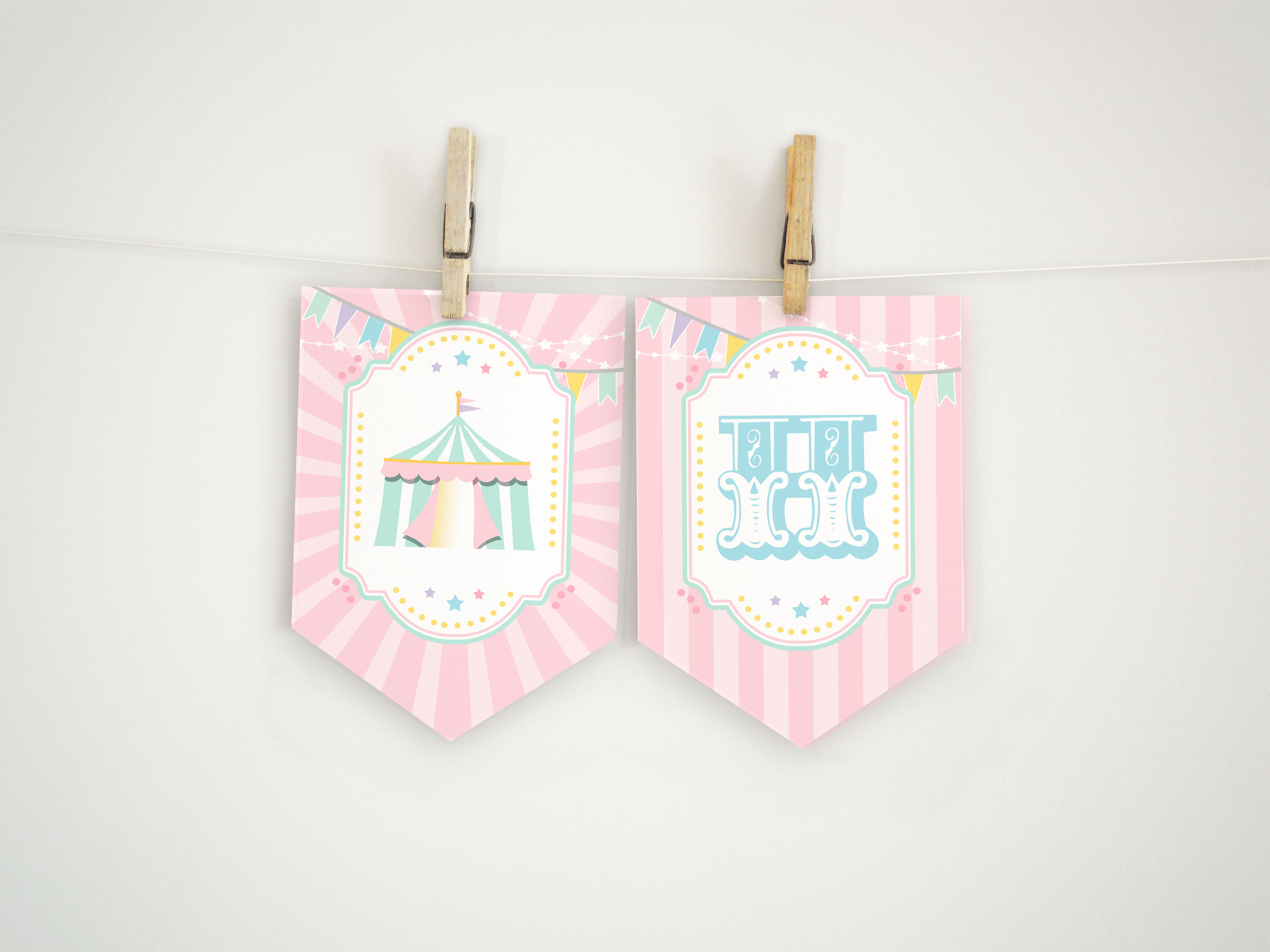 Pastel Circus Banner design preview