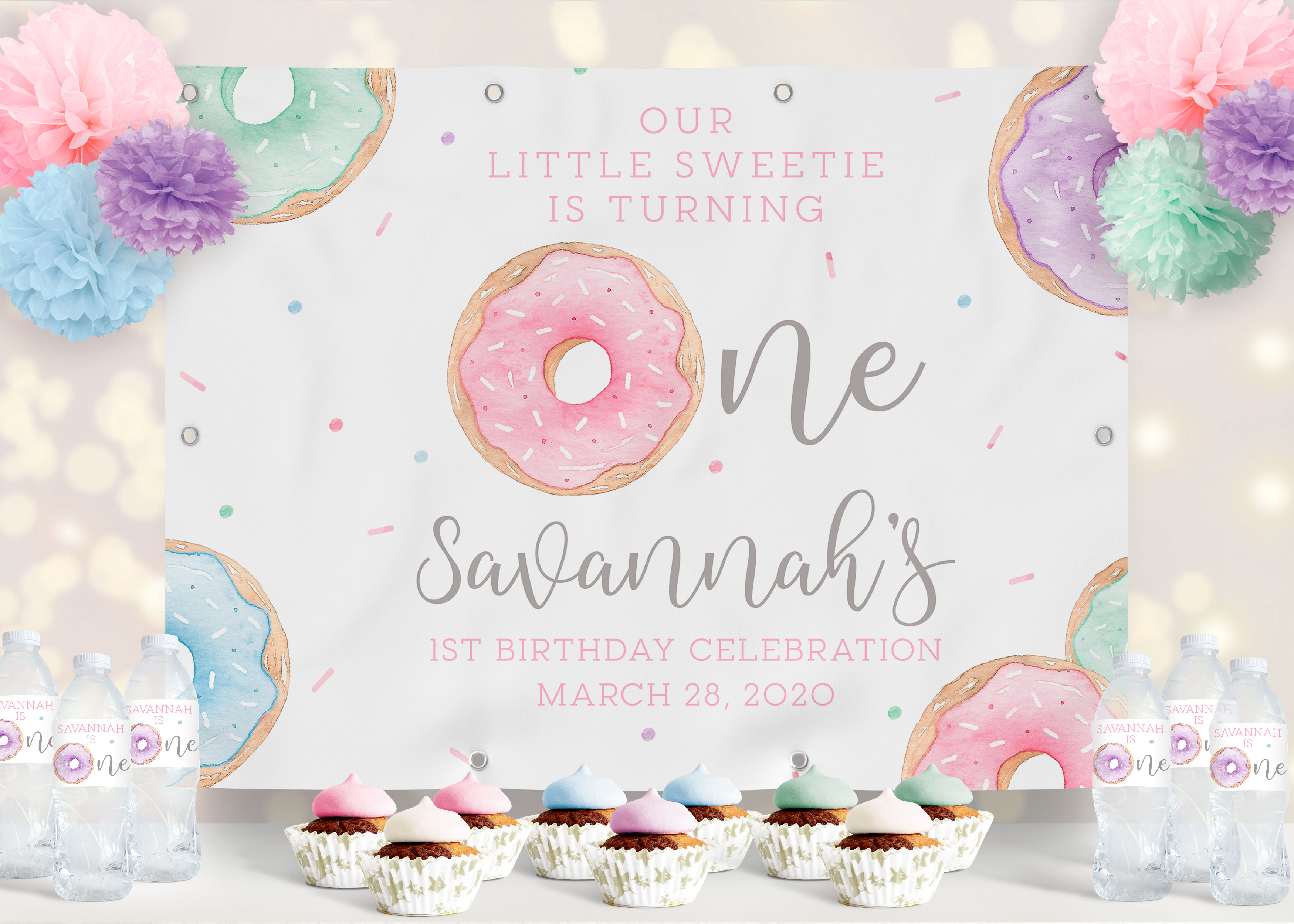Donuts Backdrop design preview