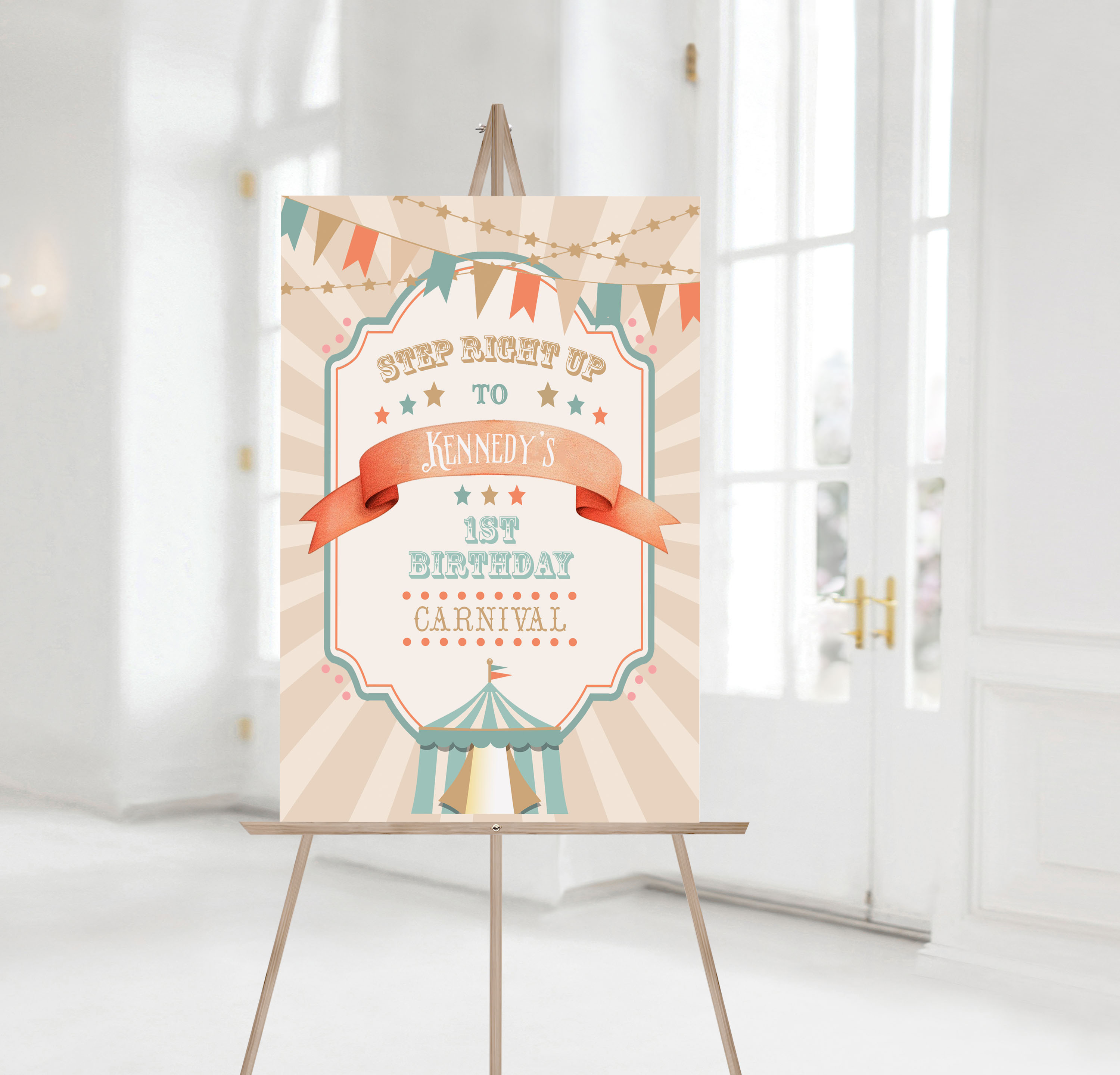 Boho Circus Welcome Signs- Burst design preview