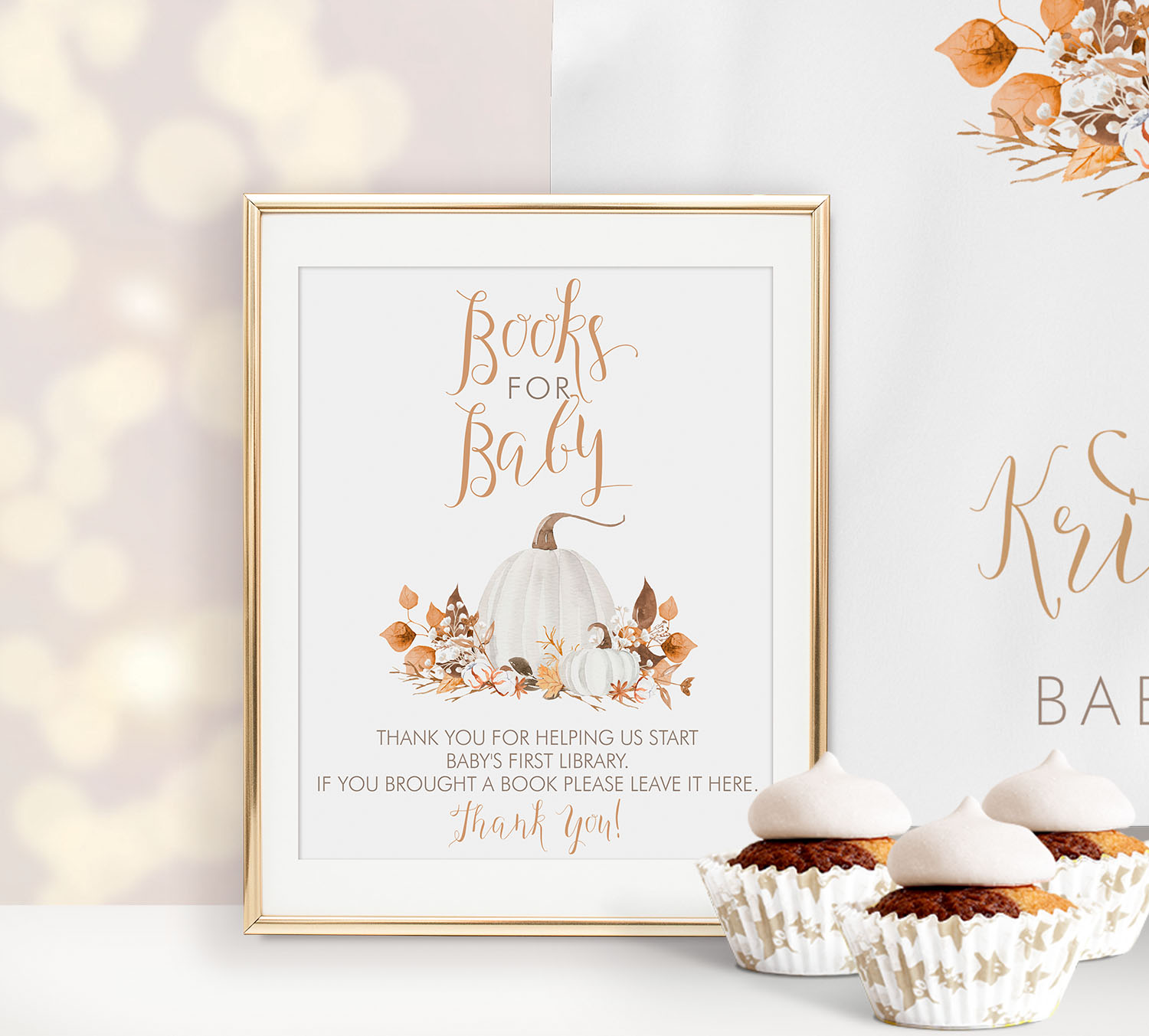Ivory Pumpkins- Books for Baby Signs design preview