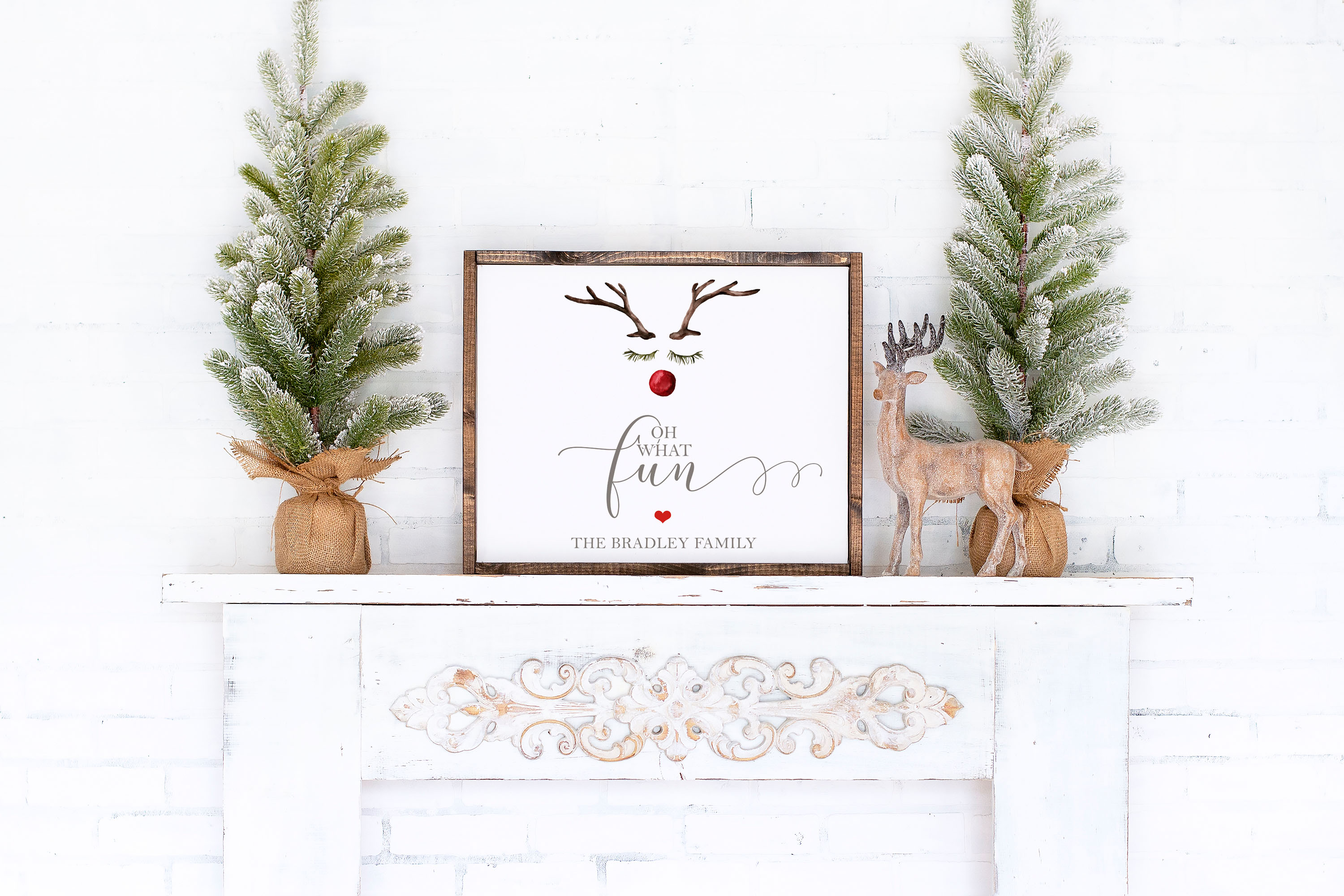 Rudolph Oh What Fun Name Sign design preview
