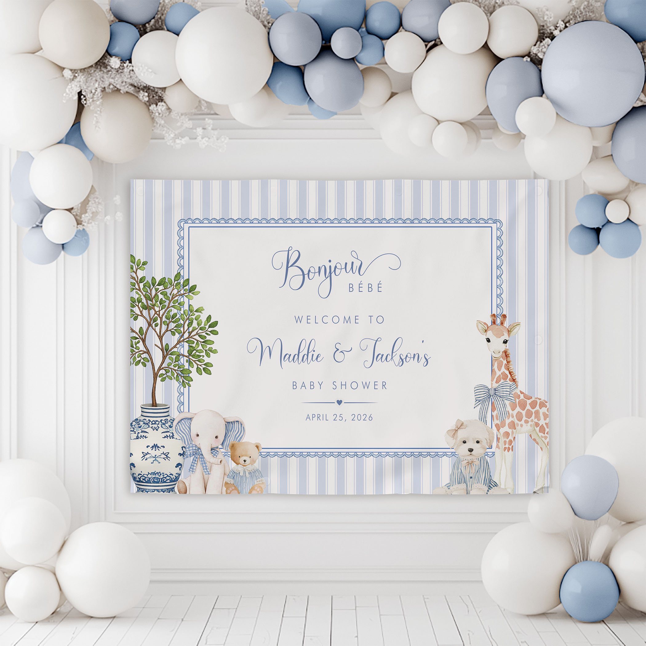 French Nursery Backdrop- 4 x 6 design preview