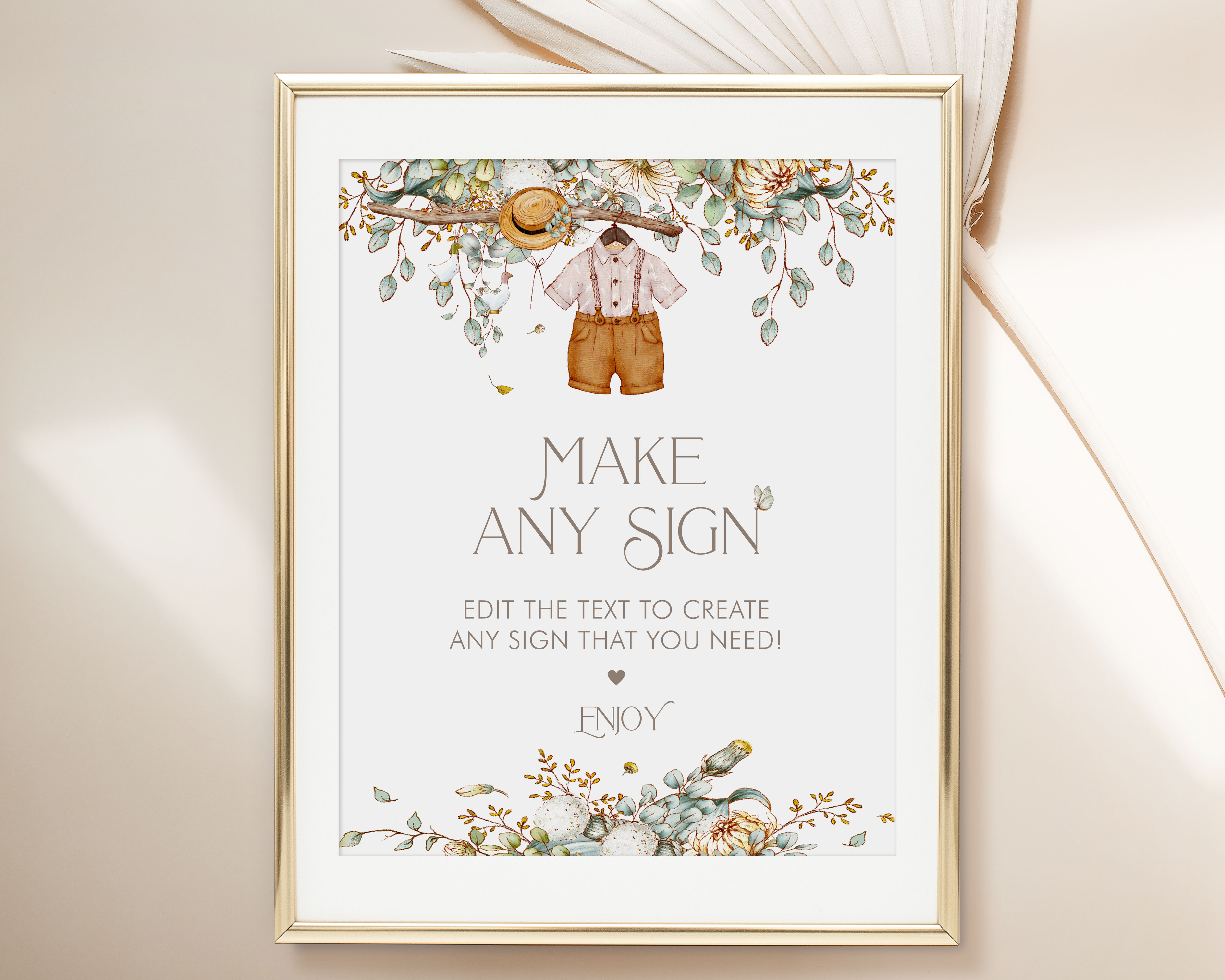 Vintage Baby Shower Custom Signs- Baby Boy design preview