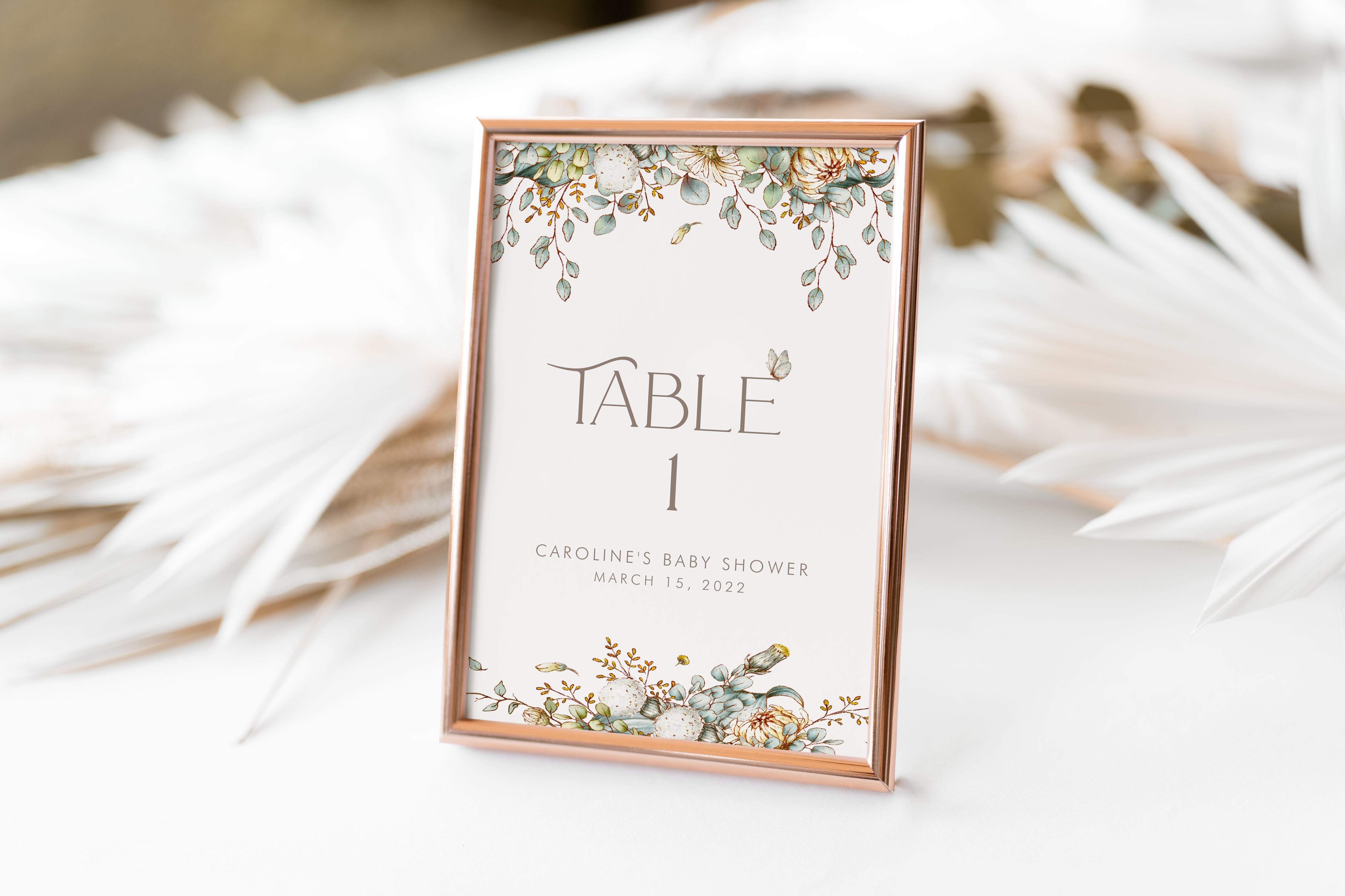 Storybook Table Number Card design preview