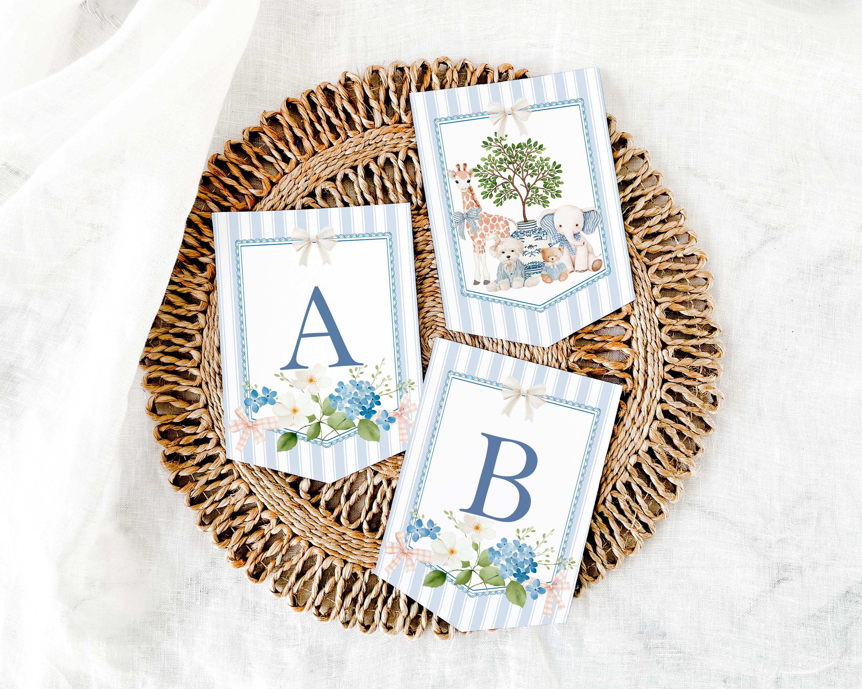French Nursery Pennant Banner design preview