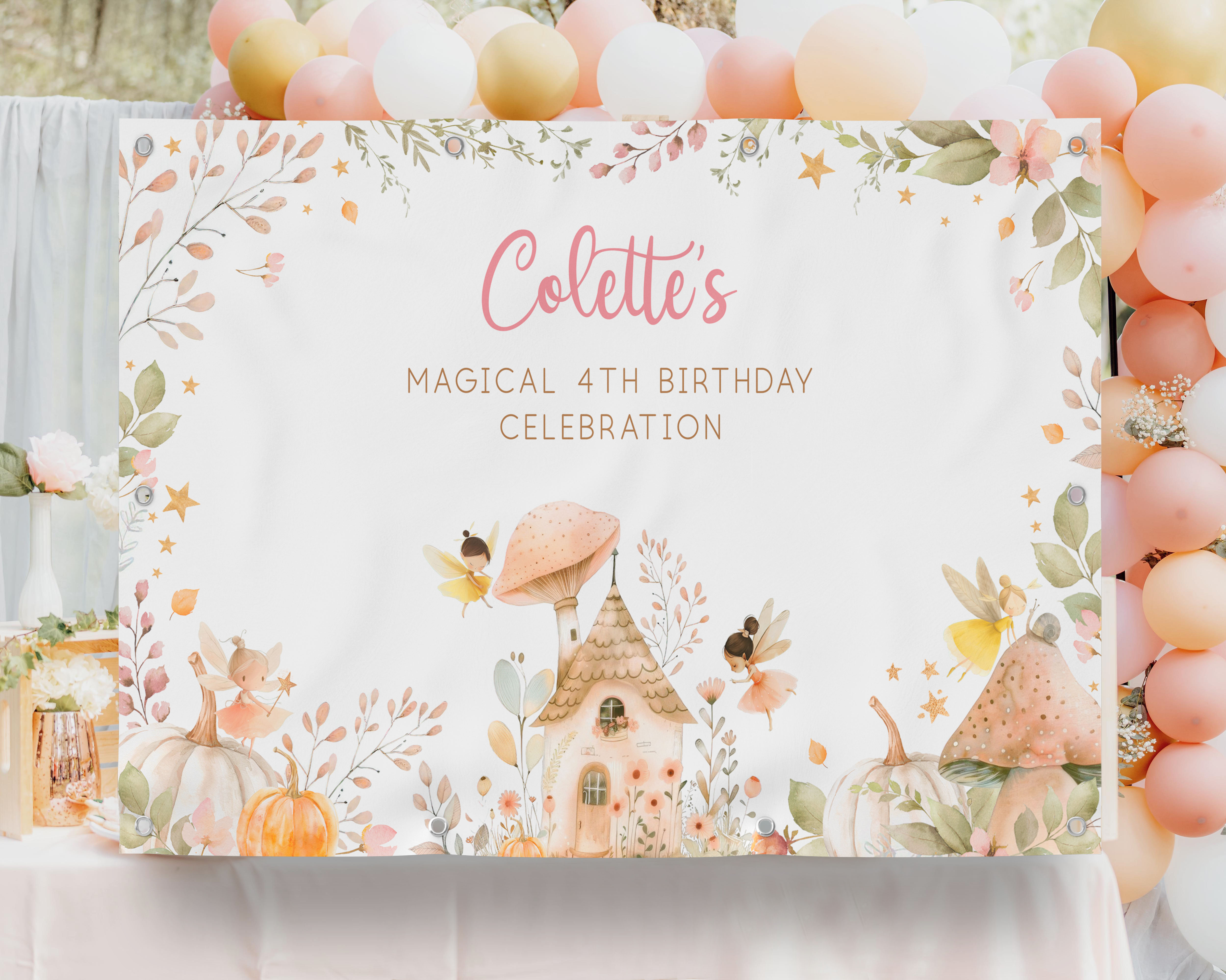 Autumn Fairies Backdrop design preview
