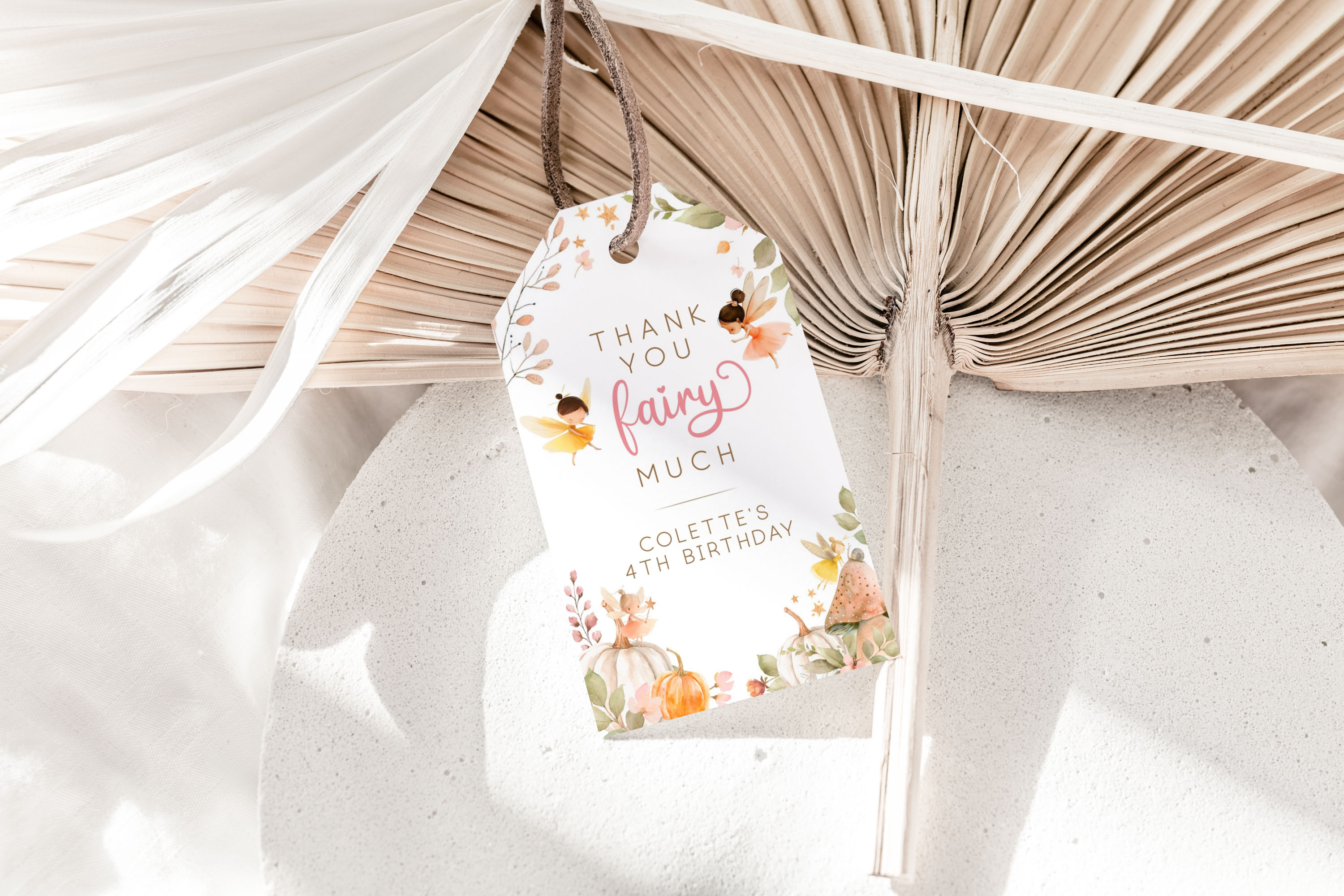 Autumn Fairies Rectangle Tags design preview