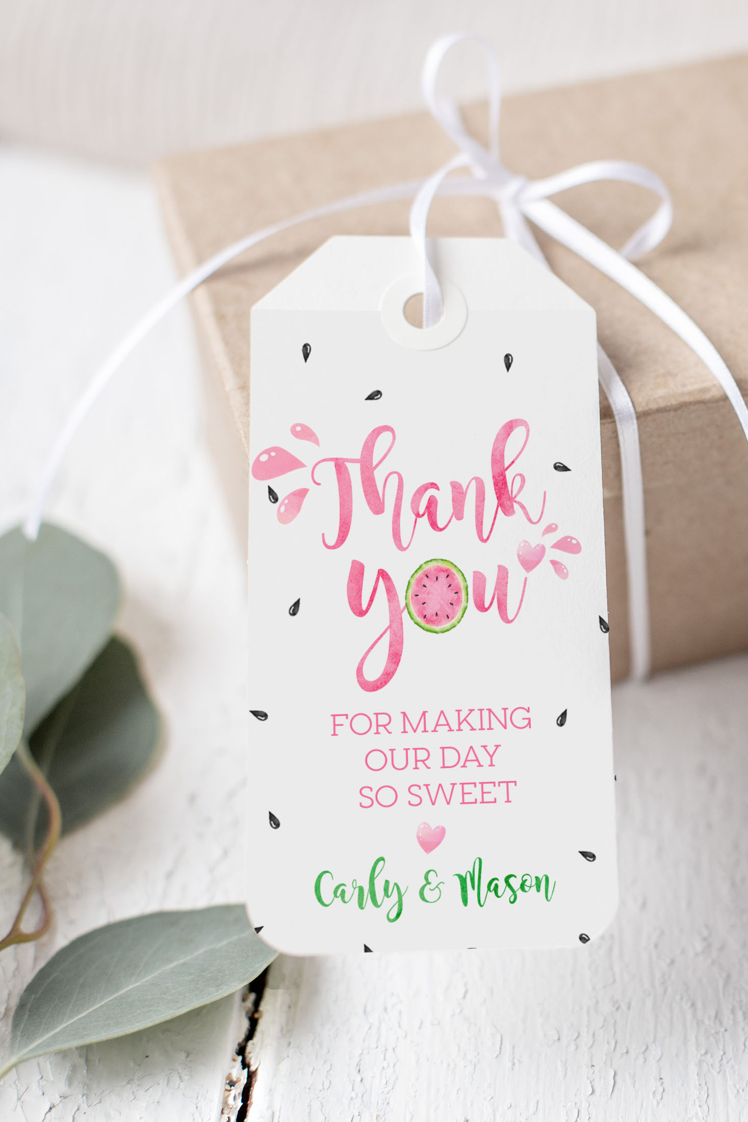 Watermelon Thank You Tags design preview