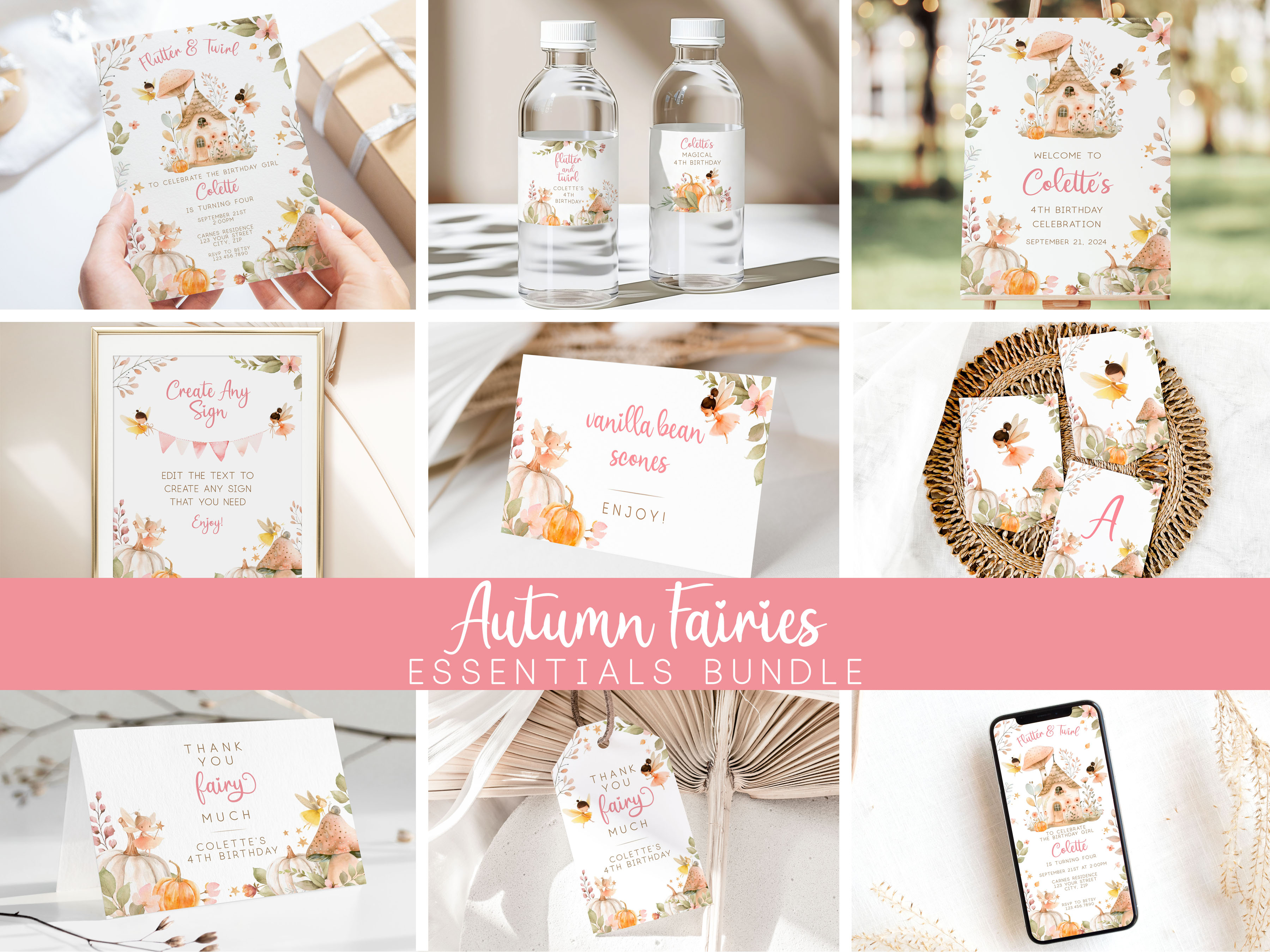 Autumn Fairies Essentials Bundle design preview