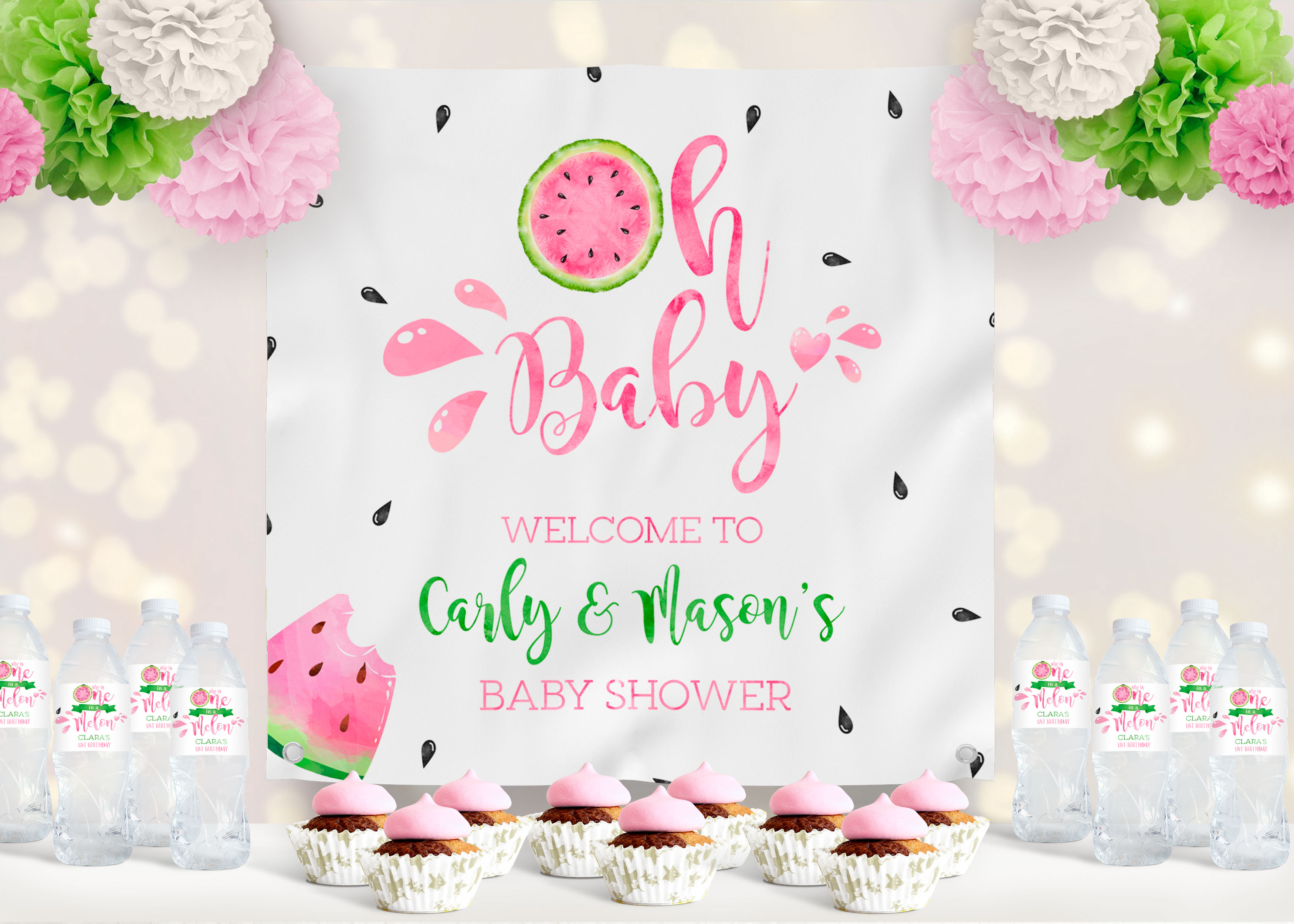 Oh Baby Watermelon Backdrop design preview