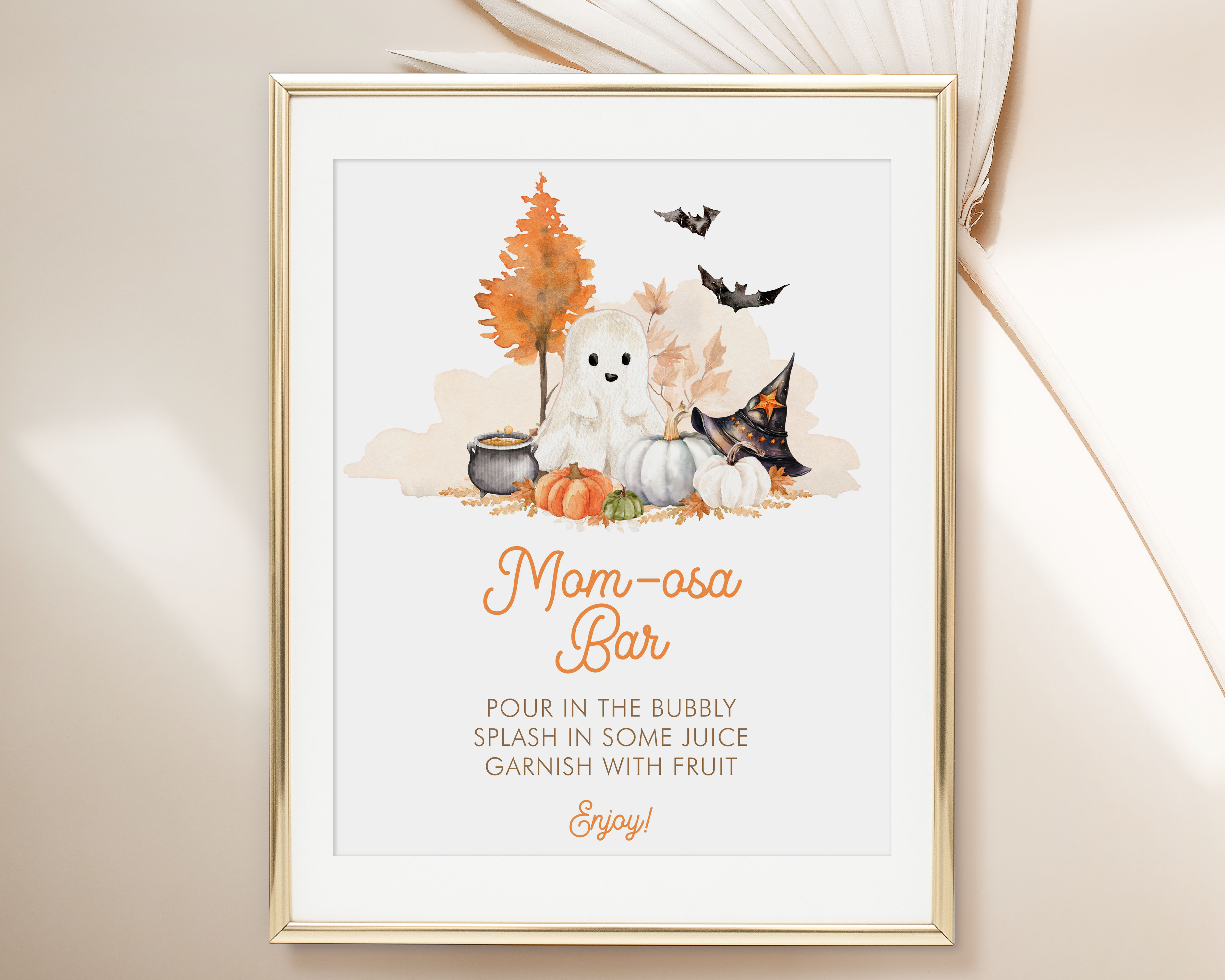 Little Boo Mom-osa Bar Signs design preview