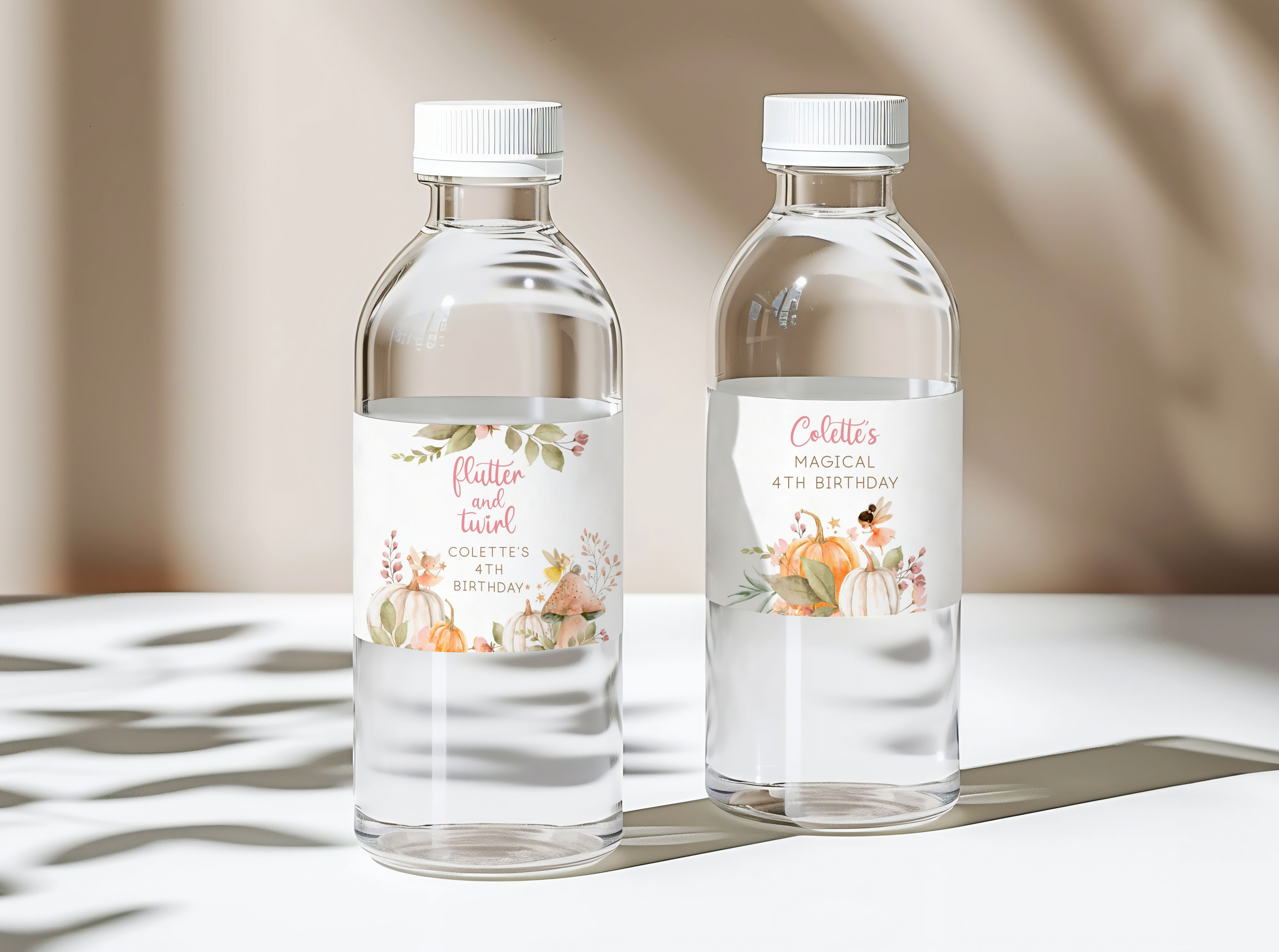 Autumn Fairies Drink Labels design preview