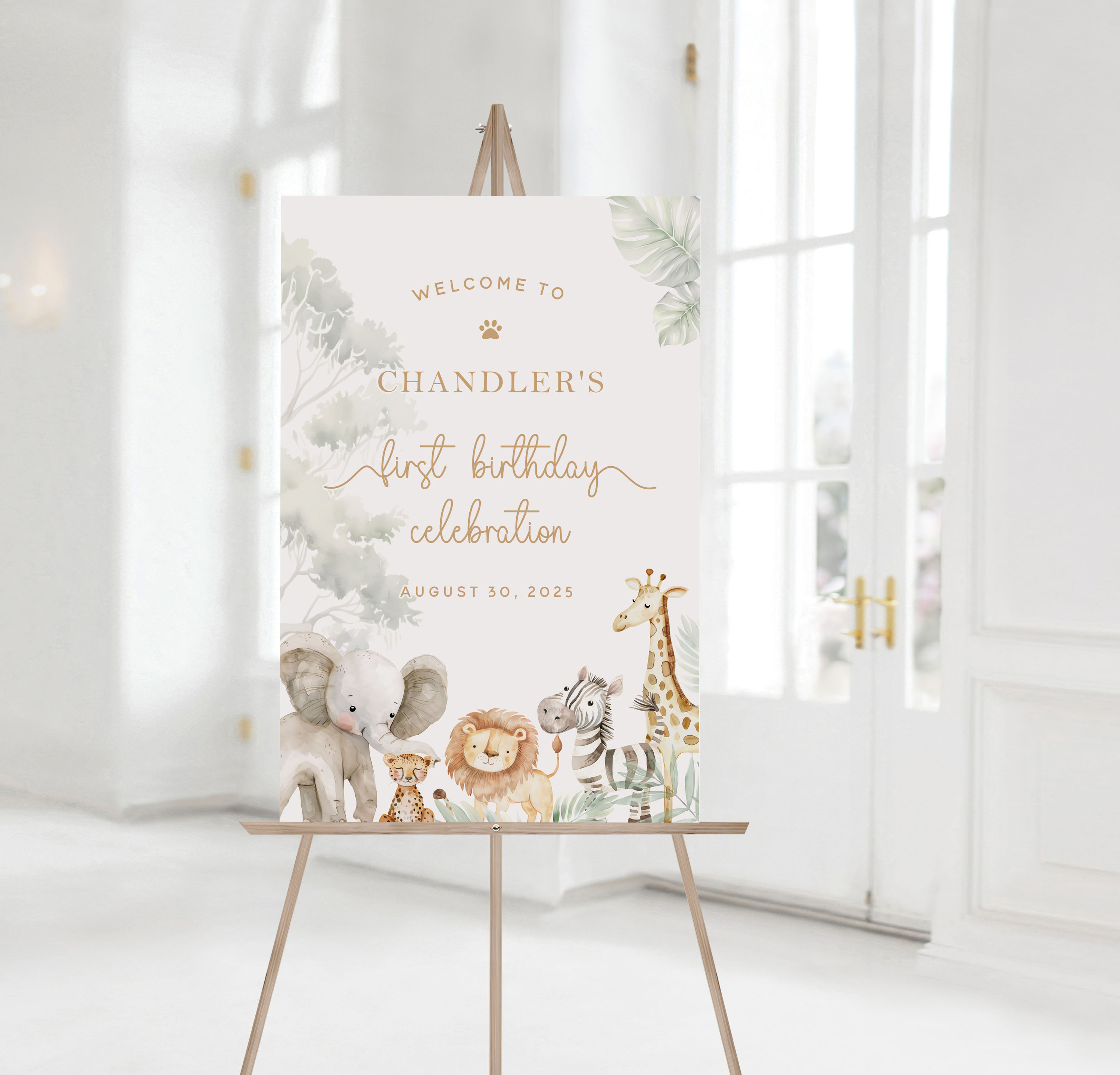 Wild One Welcome Signs design preview