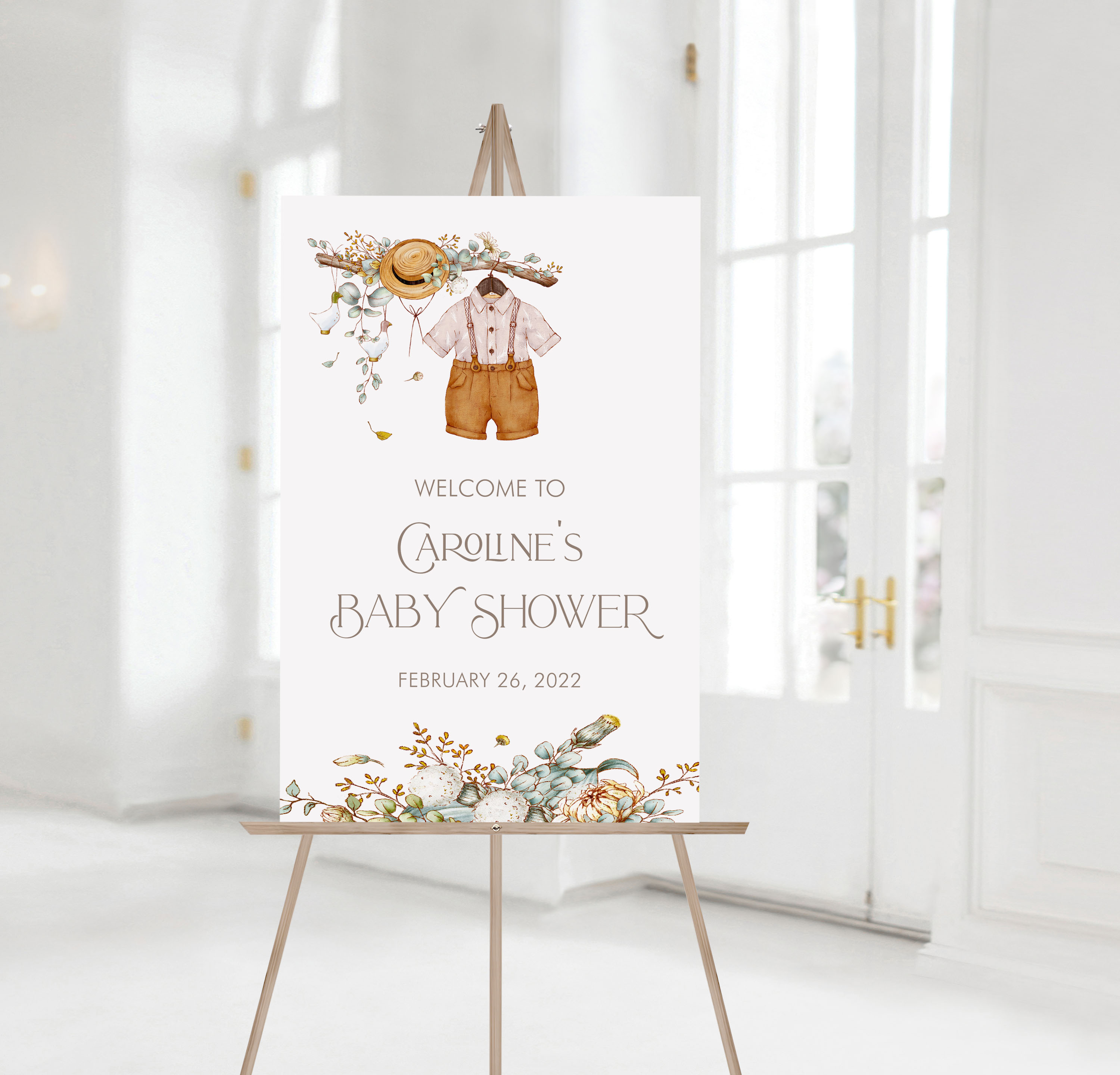 Storybook Baby Shower Welcome Sign- Baby Boy design preview