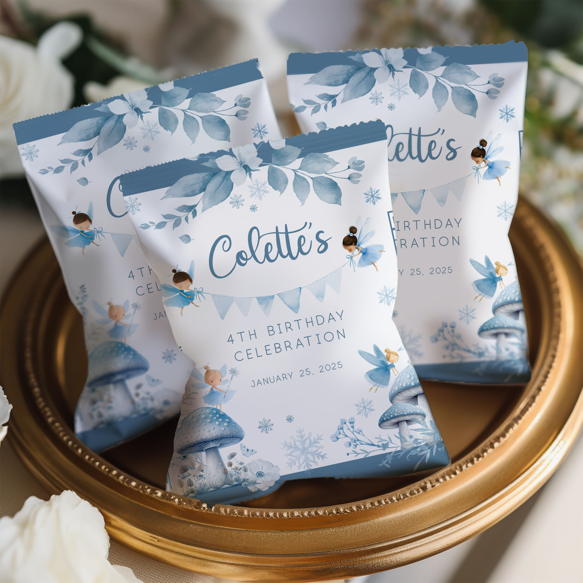 Winter Fairies Chip Bag design preview