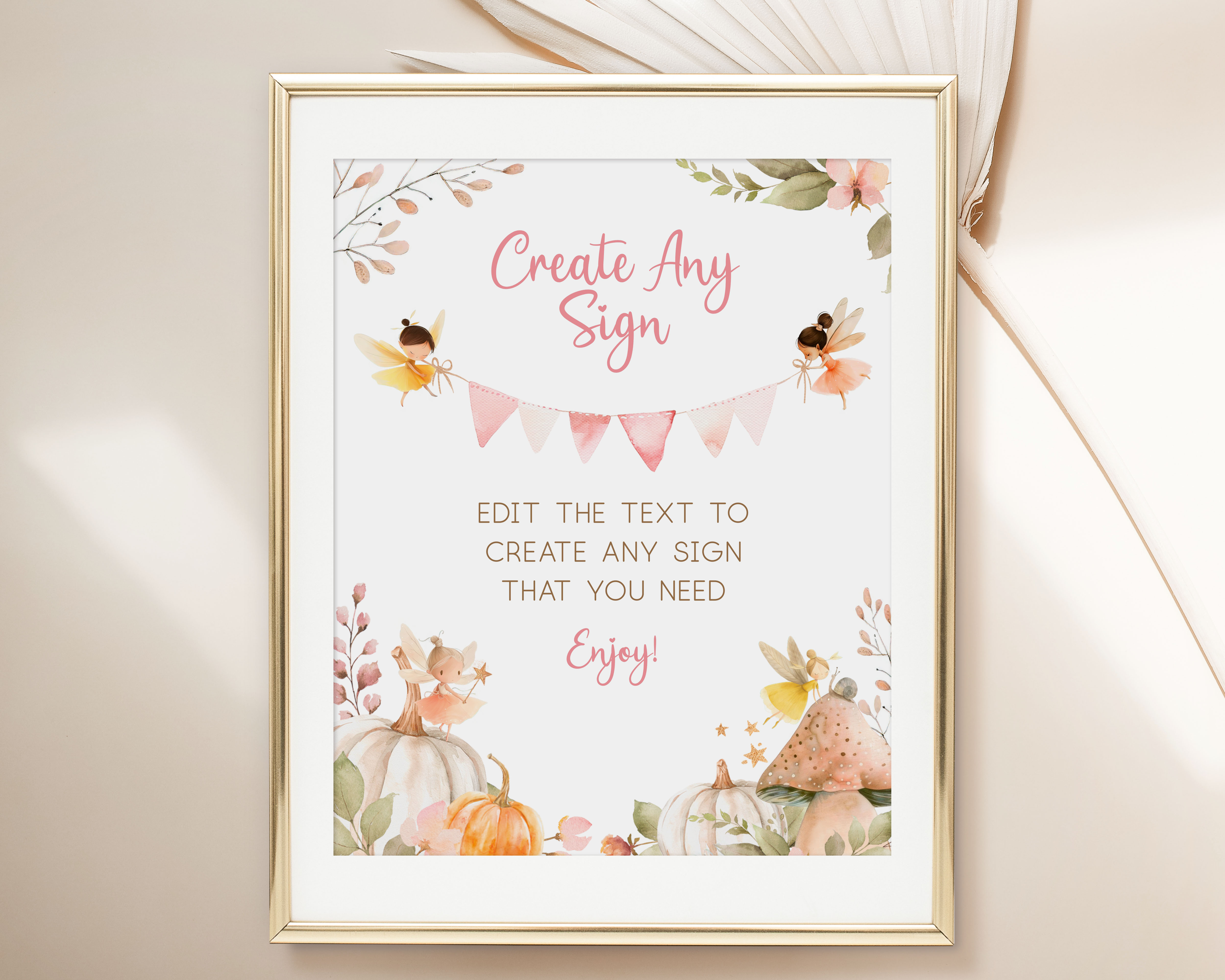 Autumn Fairies Custom/DIY Signs design preview