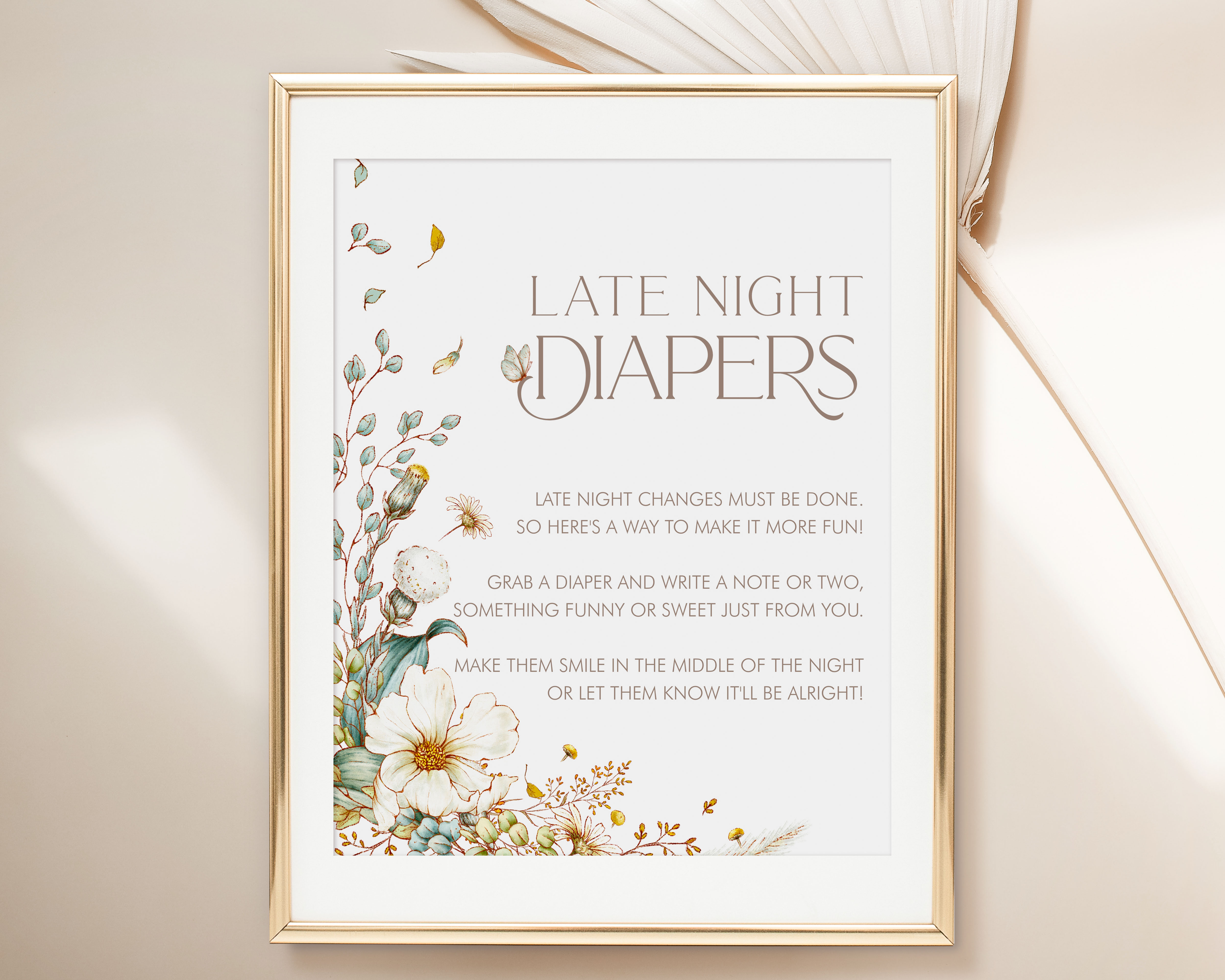 Storybook Late Night Diapers Sign design preview