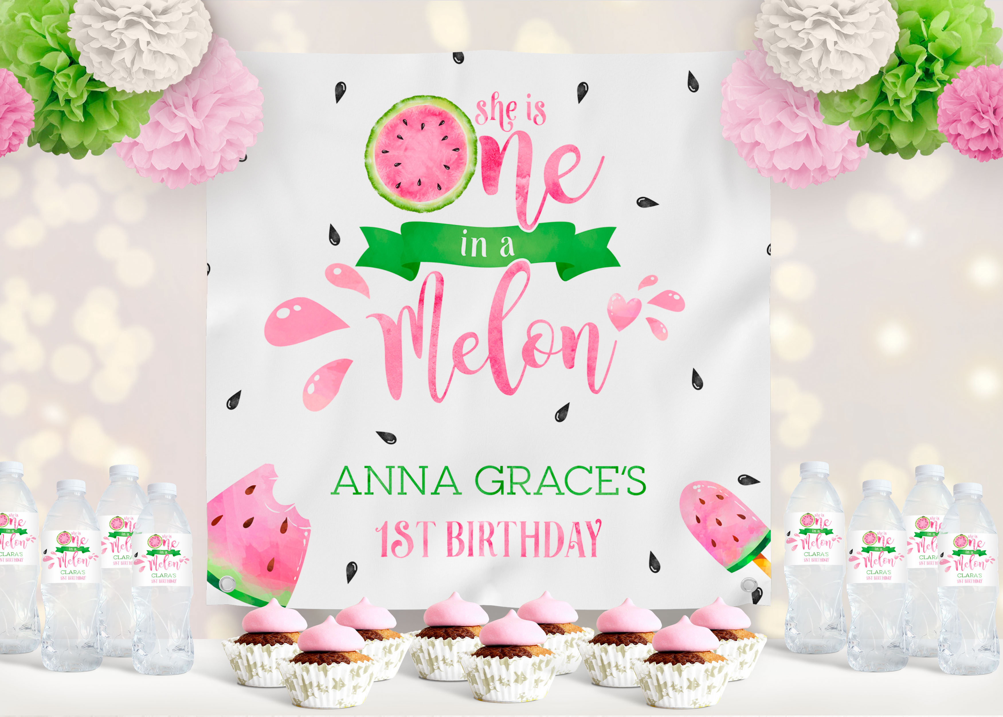 One in a Melon Backdrop design preview