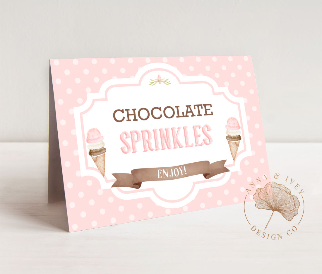 Ice Cream Food Cards- Dots design preview