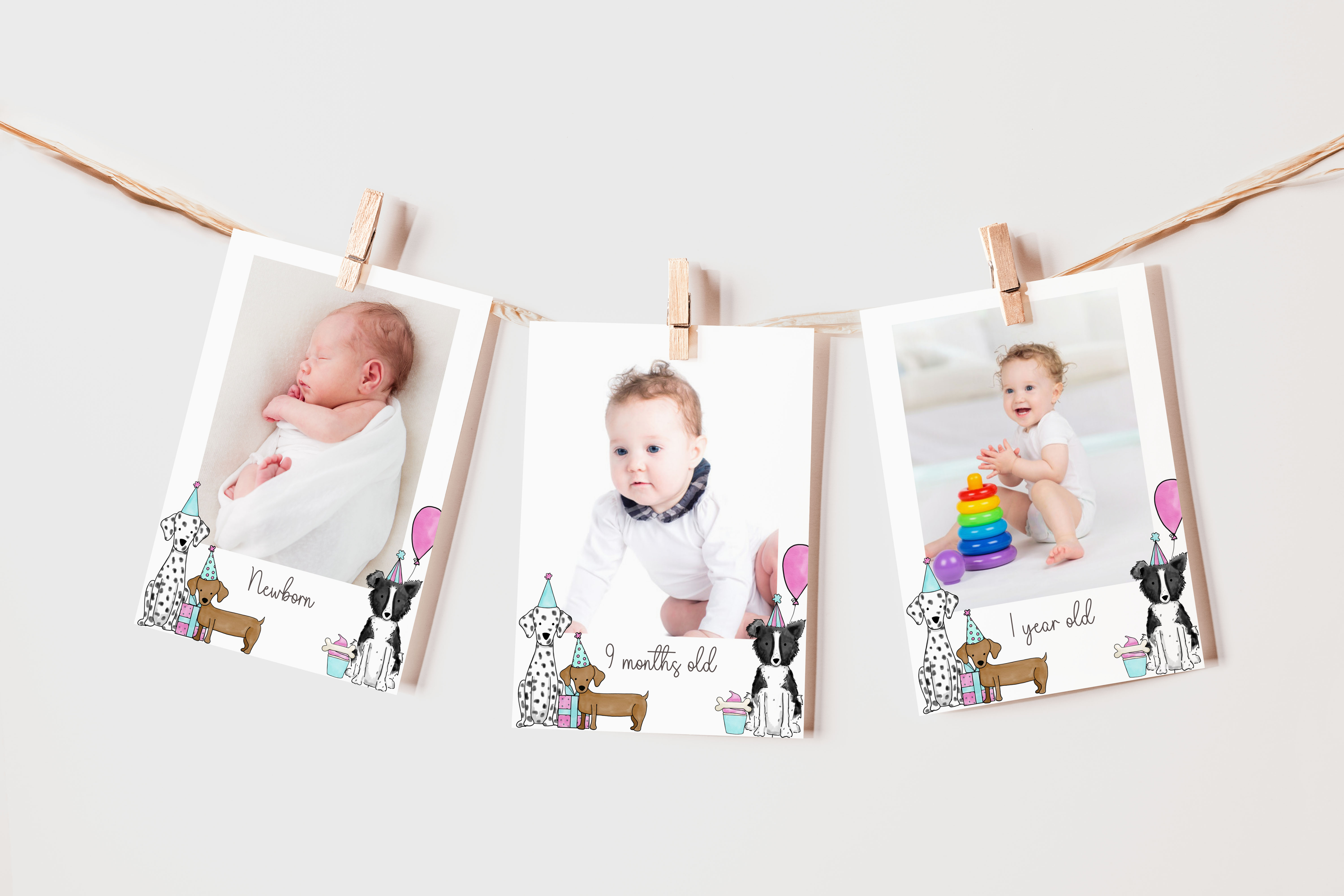 Let's Pawty Photo Banner- Pink design preview