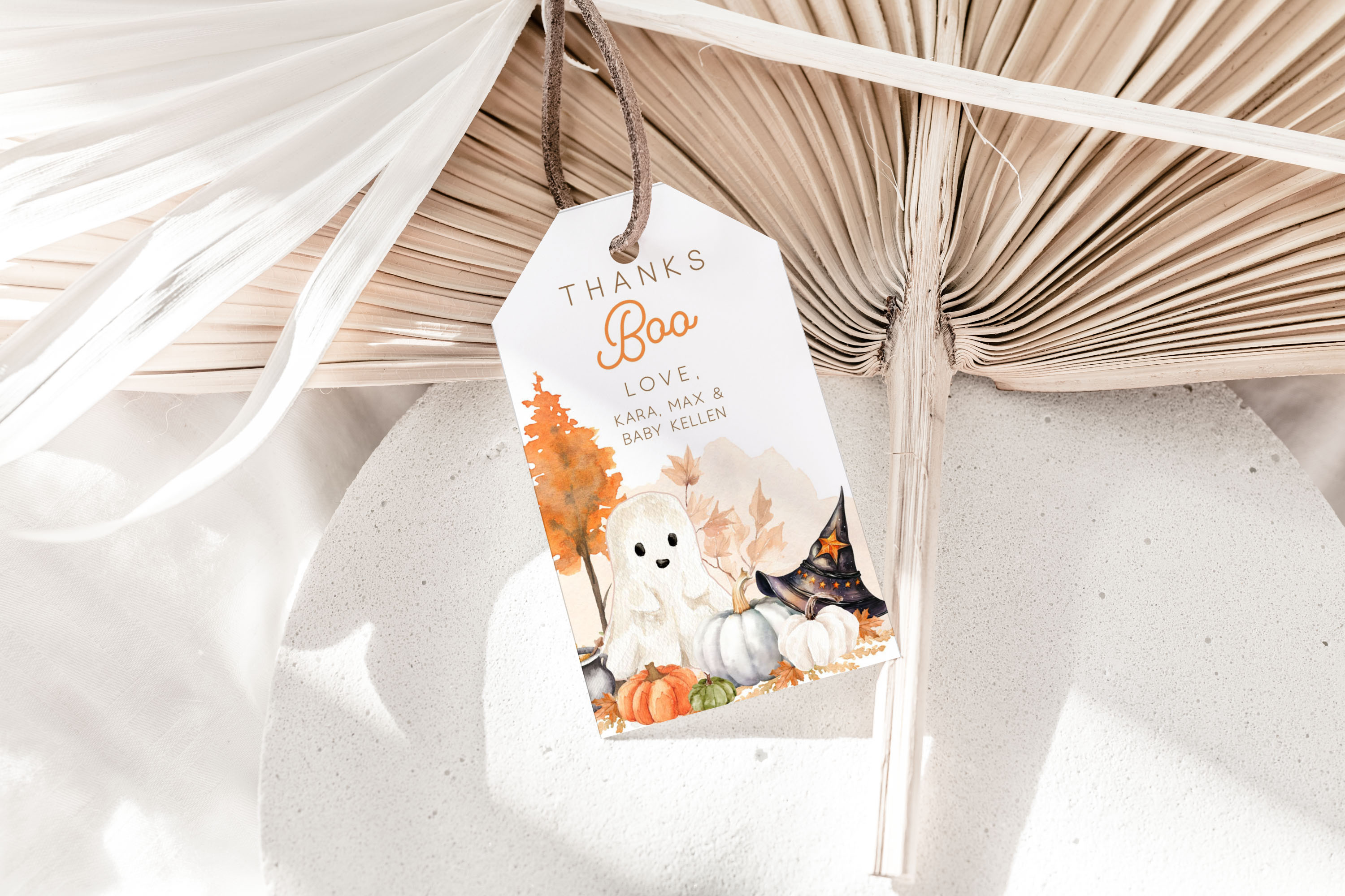 Little Boo Rectangle Tags design preview