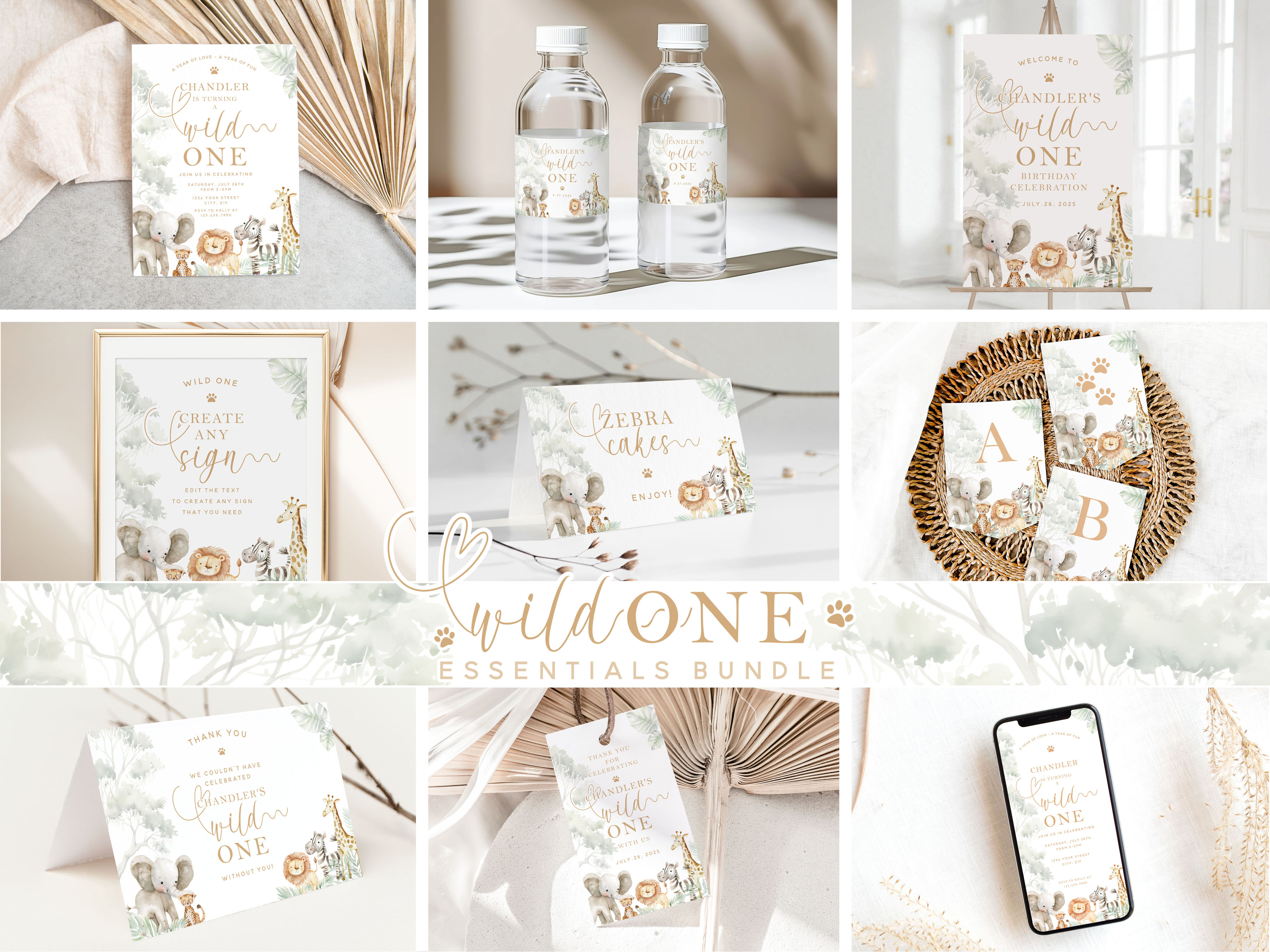 Wild One Essentials Party Kit design preview