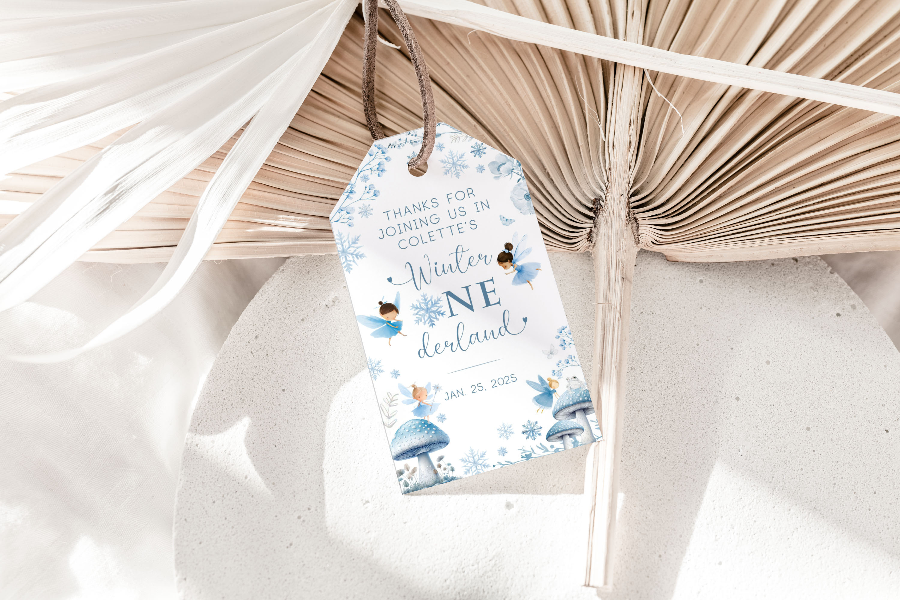Winter Fairies Rectangle Tags- Onederand design preview