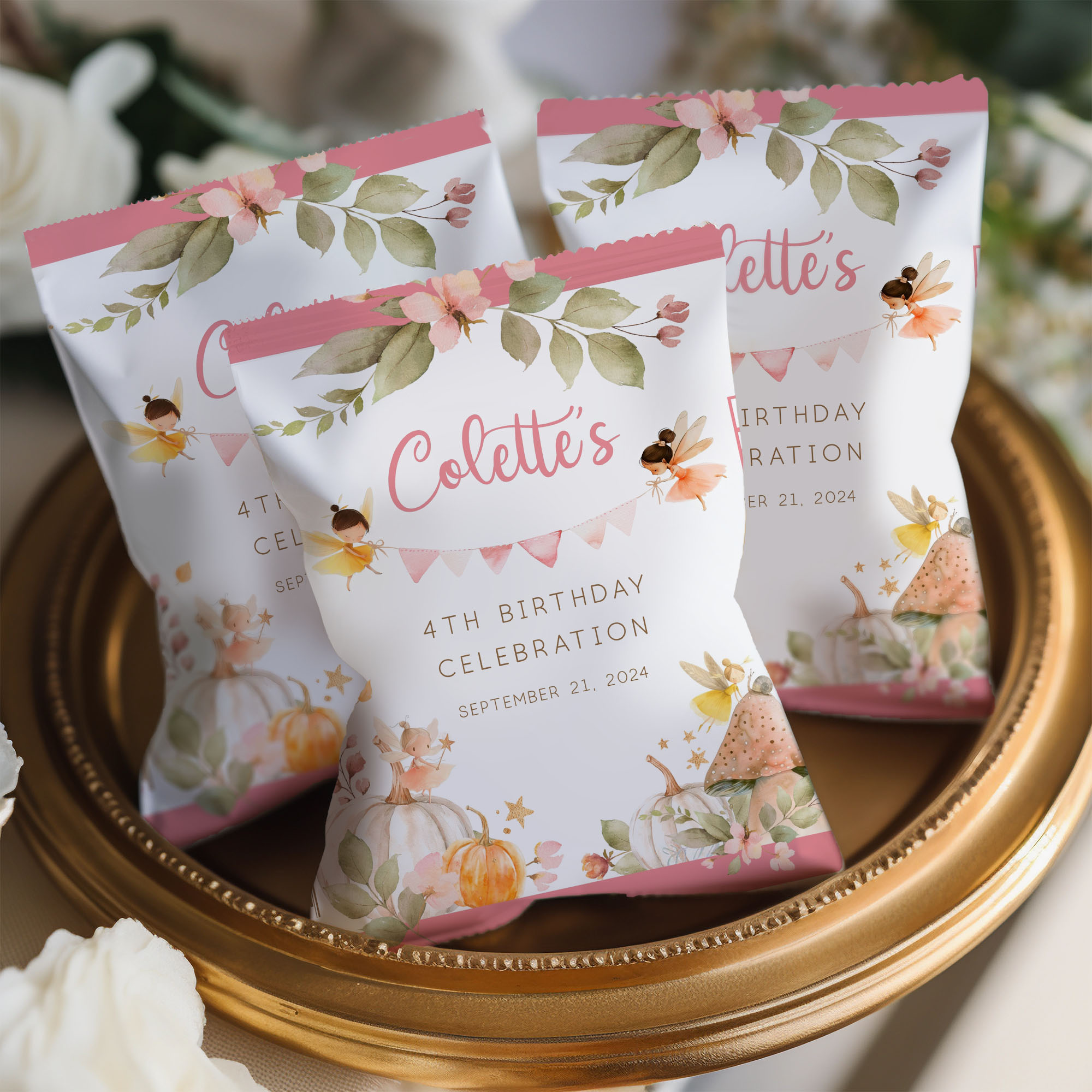 Autumn Fairies Chip Bag design preview