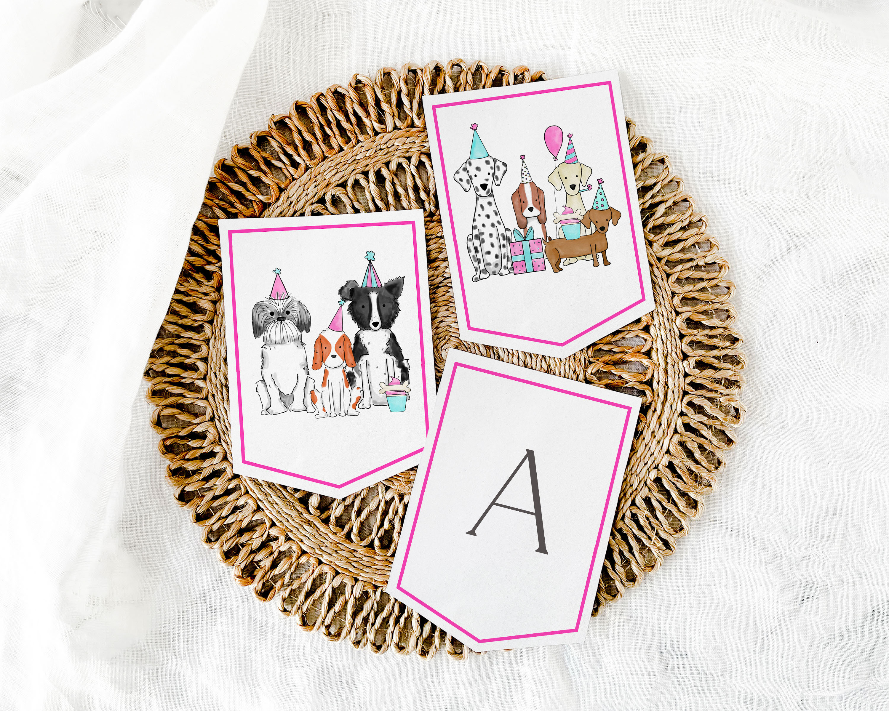 Let's Pawty Banner- Pink design preview