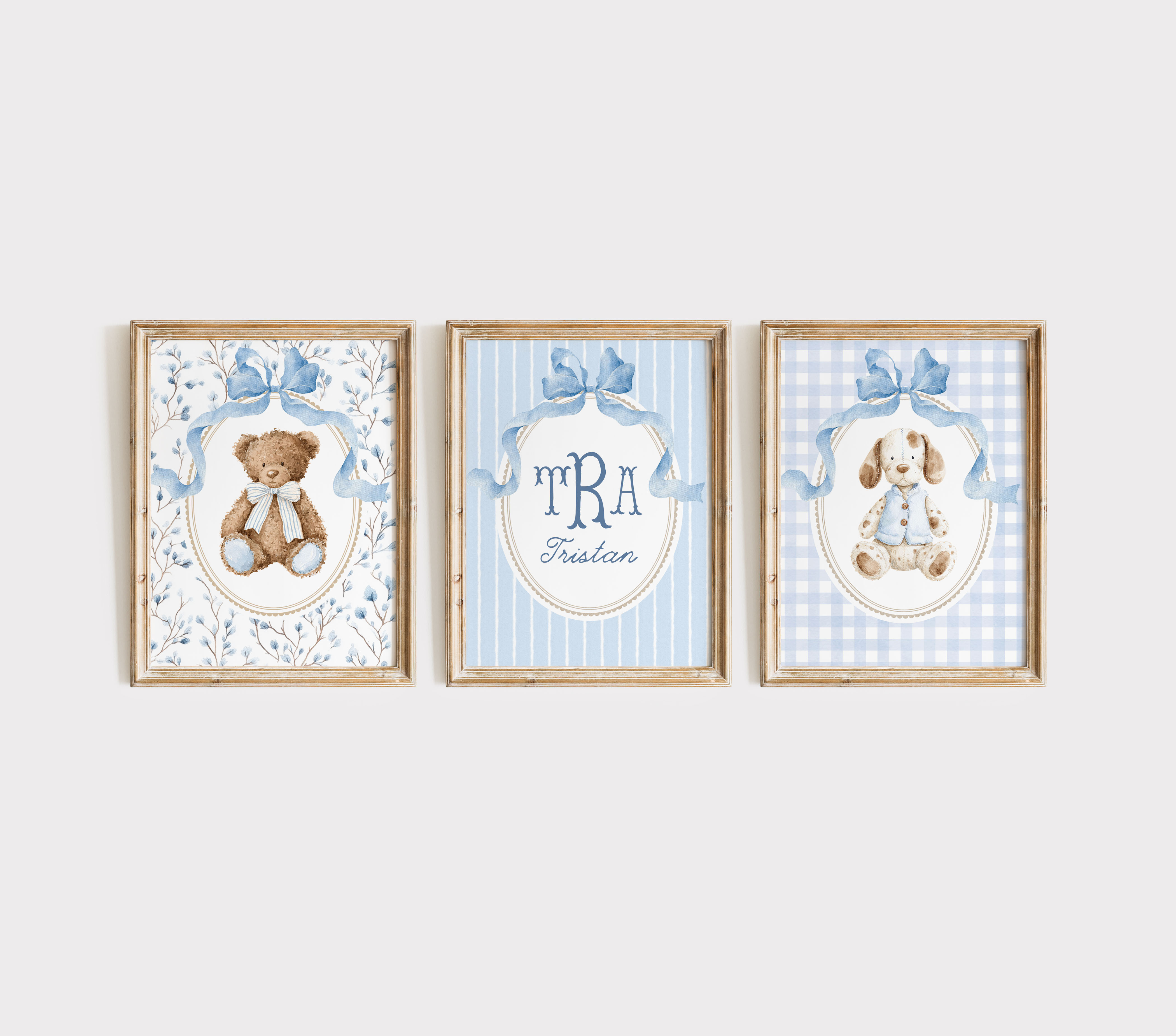 Baby Boy Nursery Art Prints- Blue design preview