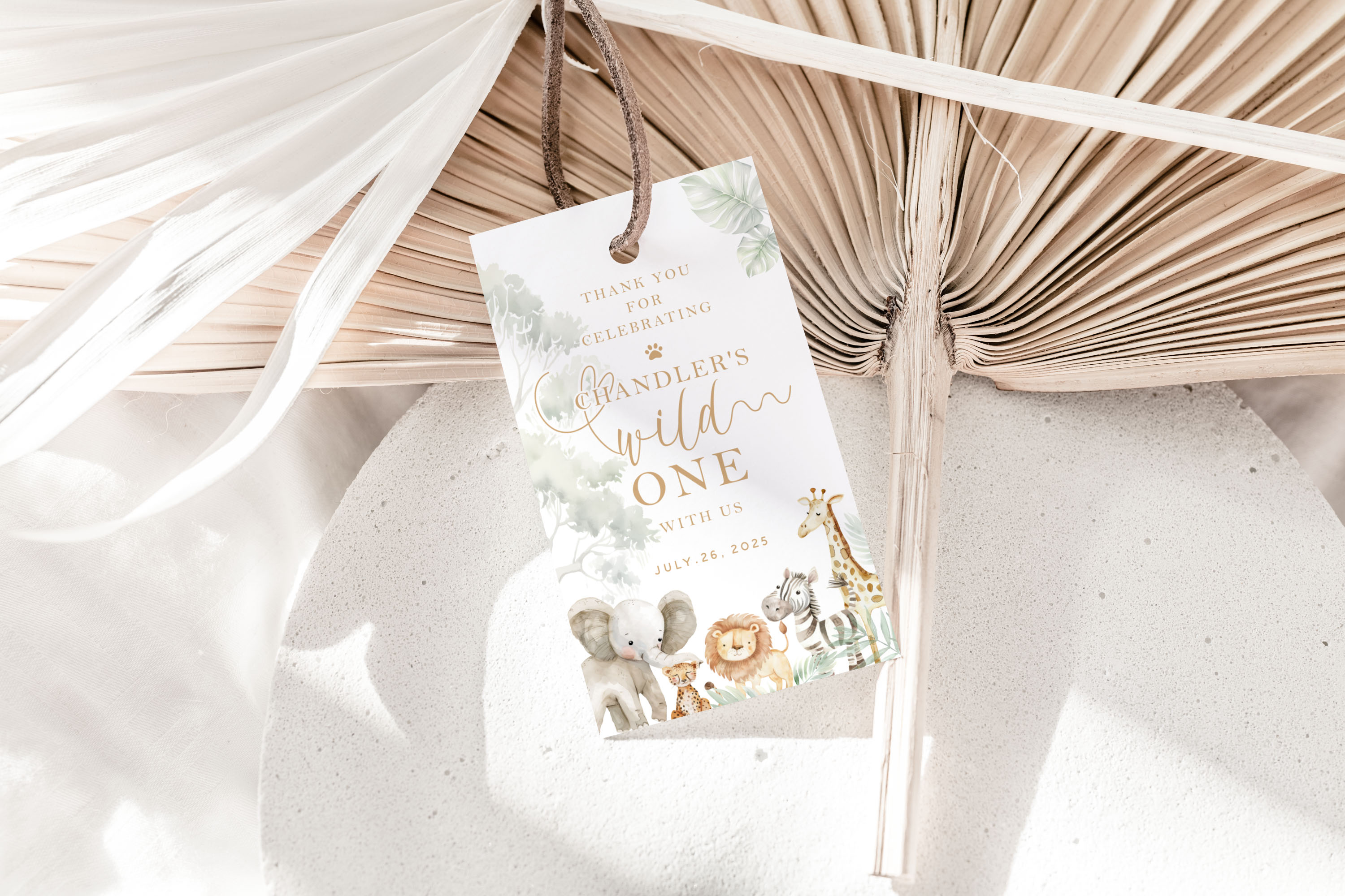 Wild One Rectangle Tag design preview