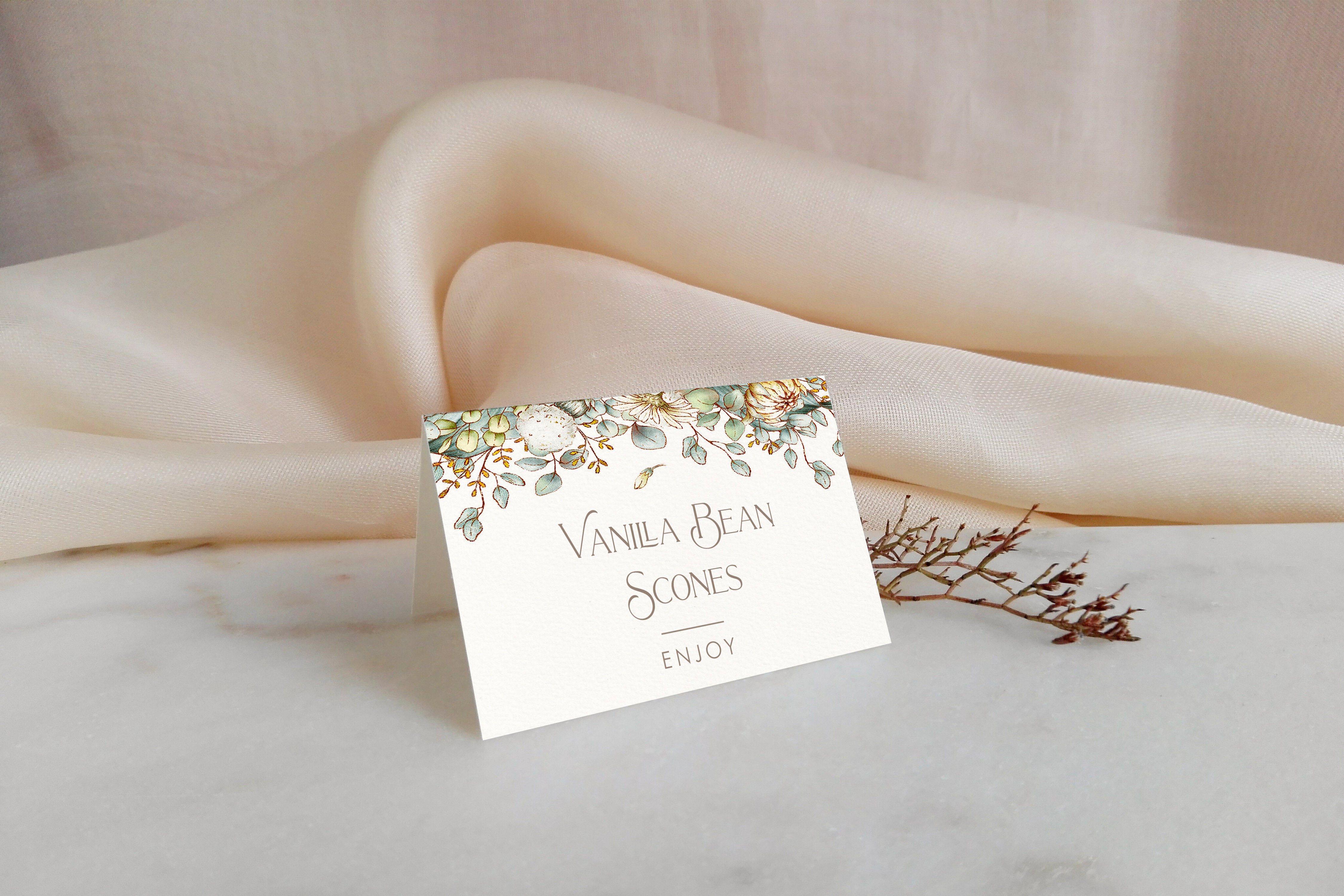 Storybook Food/Buffet Cards Page design preview