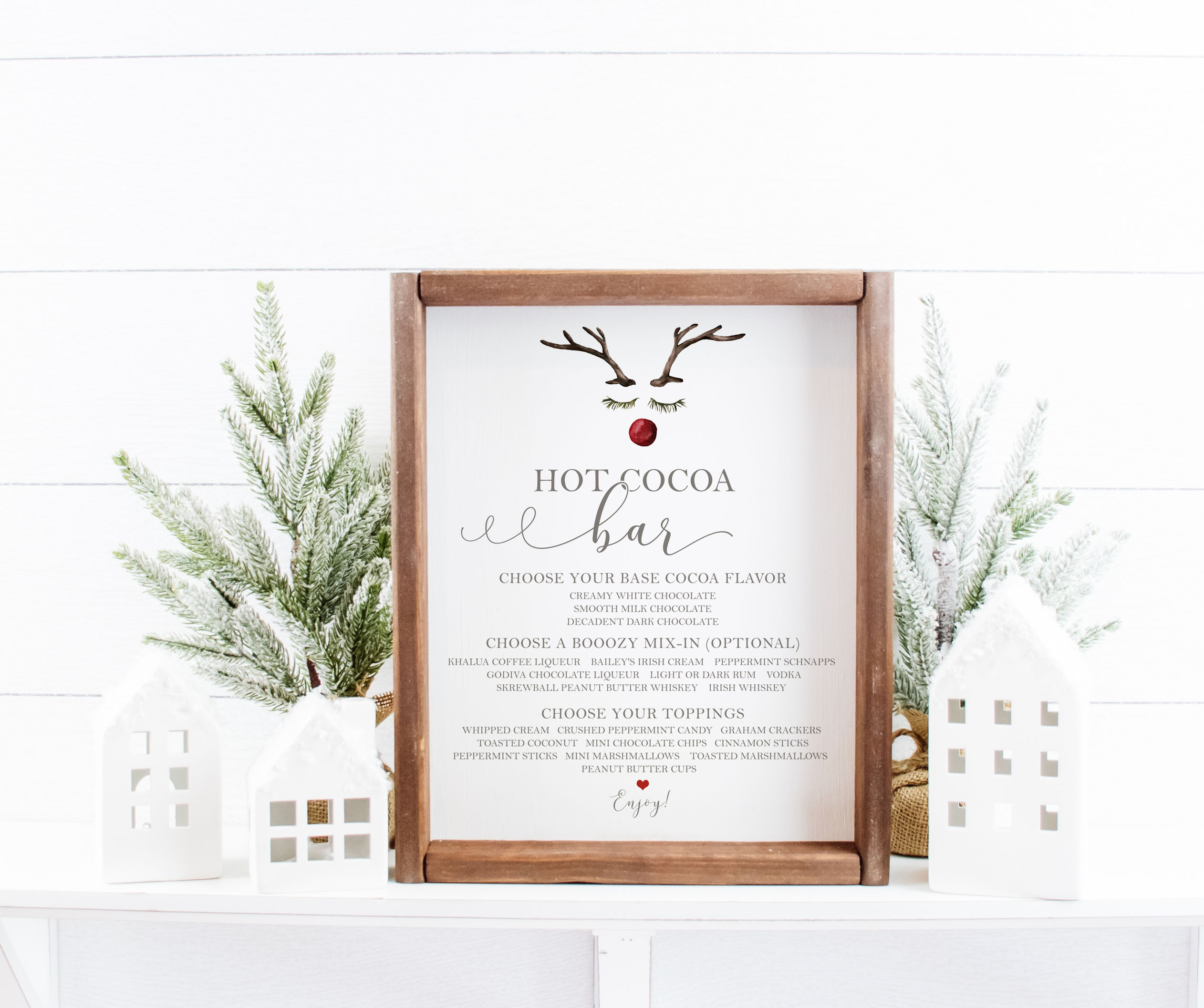 Rudolph Hot Cocoa Bar Signs design preview