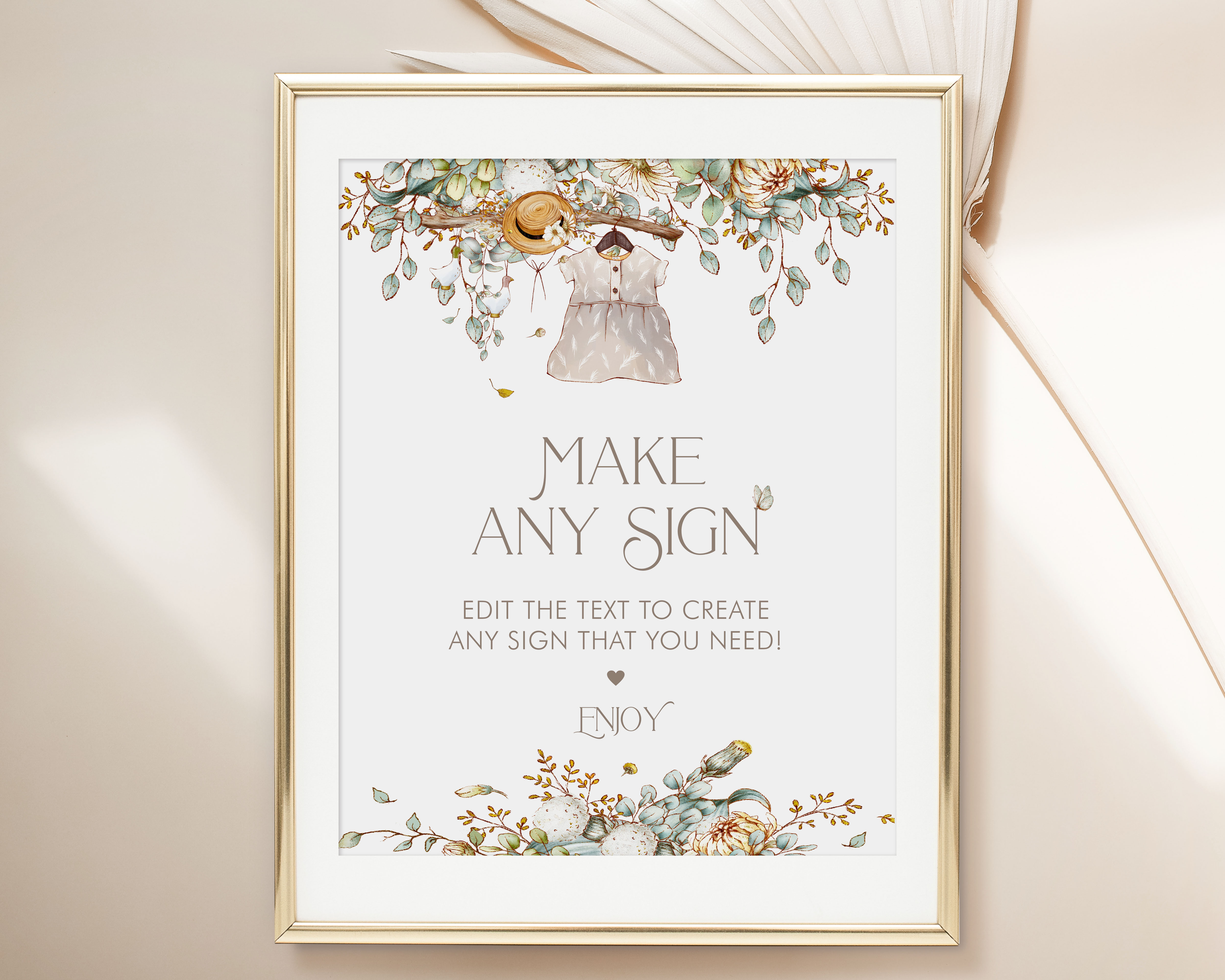 Vintage Baby Shower Custom Signs- Baby Girl design preview