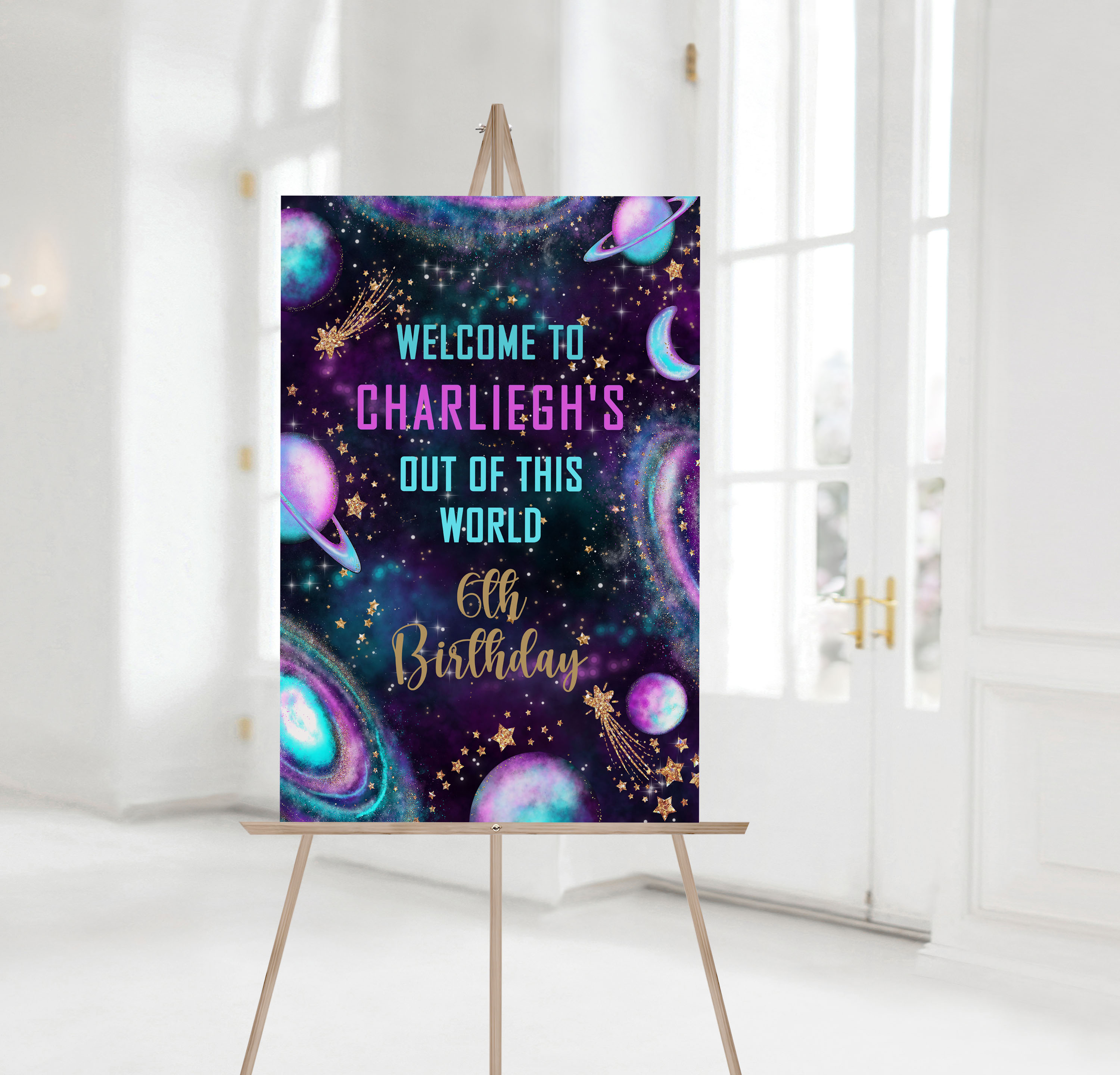 Galaxy Vertical Welcome Signs design preview