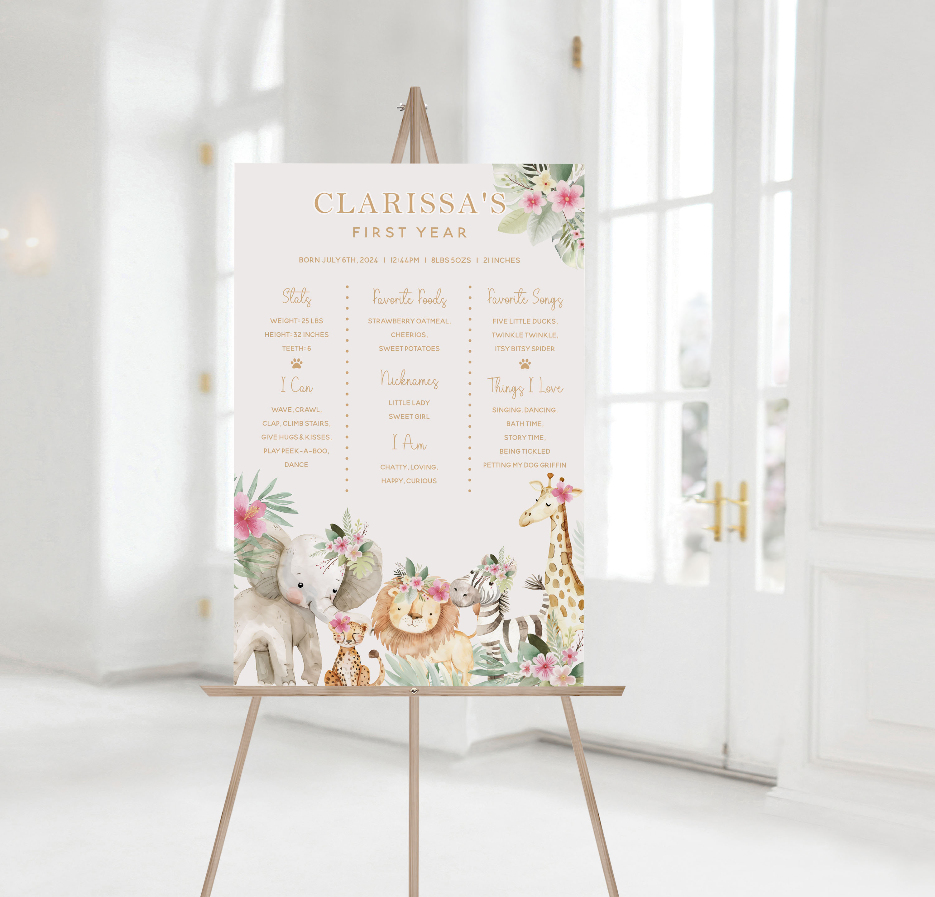 Wild One Milestone Signs- Pink design preview