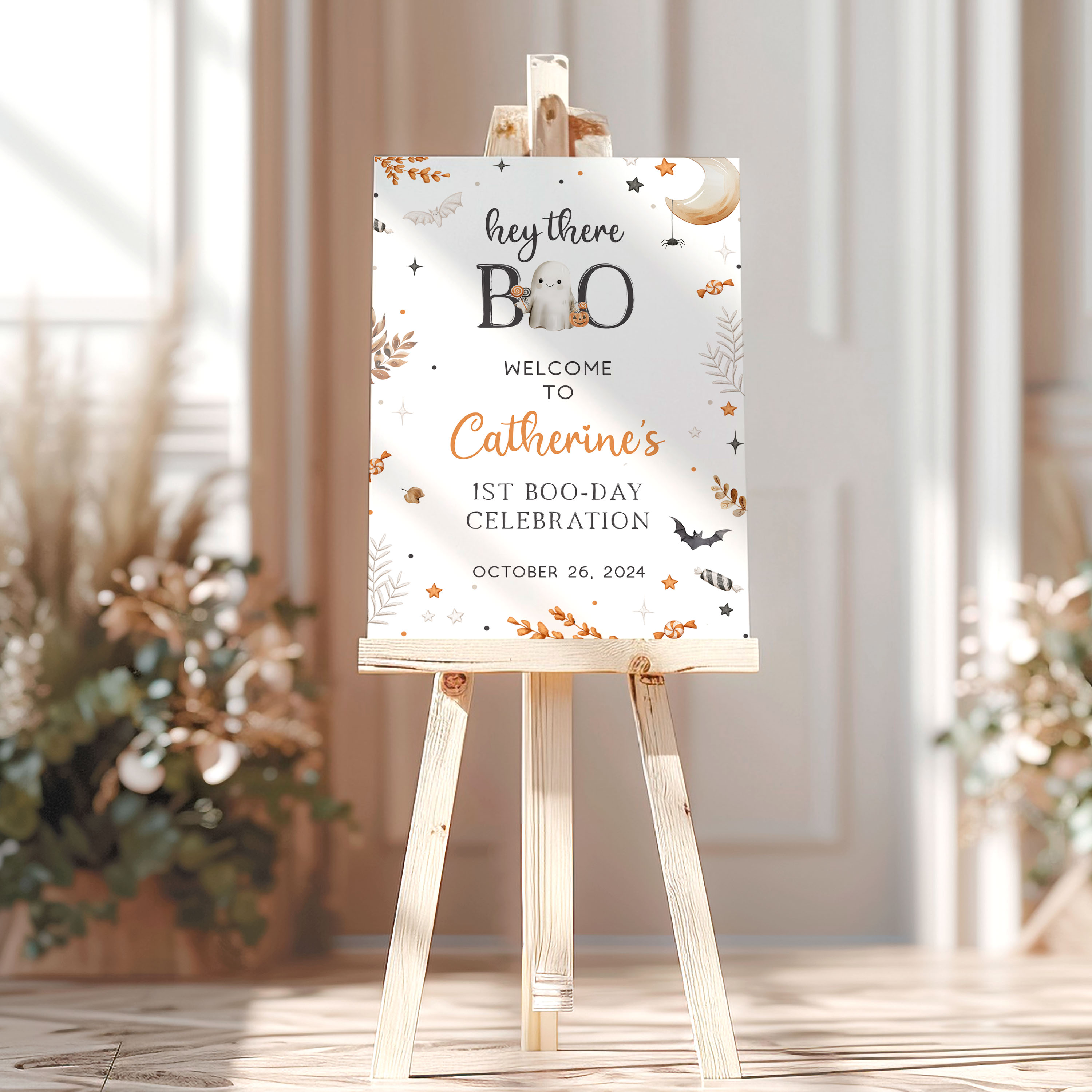 Hey There Boo Welcome Signs- Birthday design preview