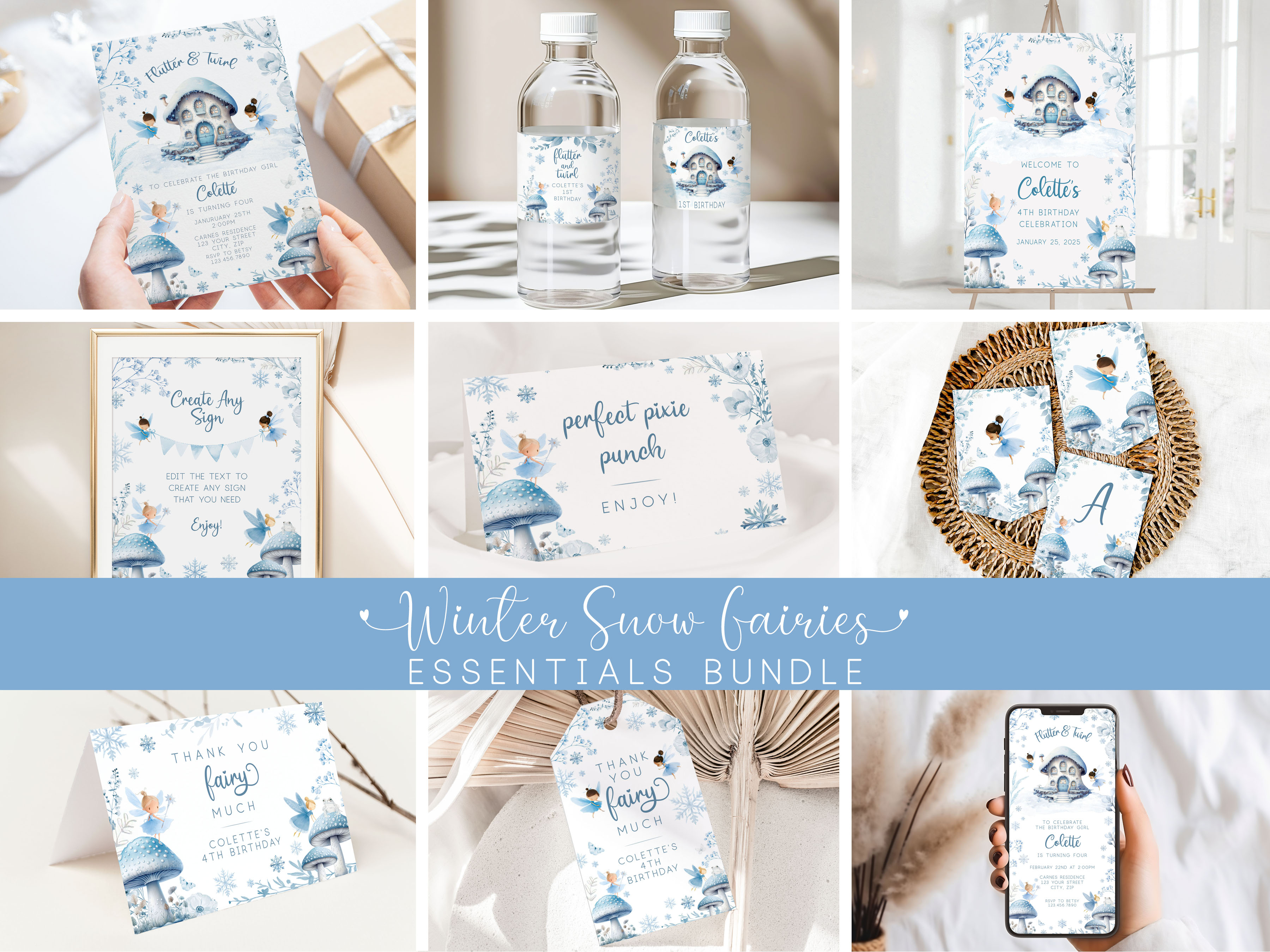 Winter Fairies Essentials Bundle design preview